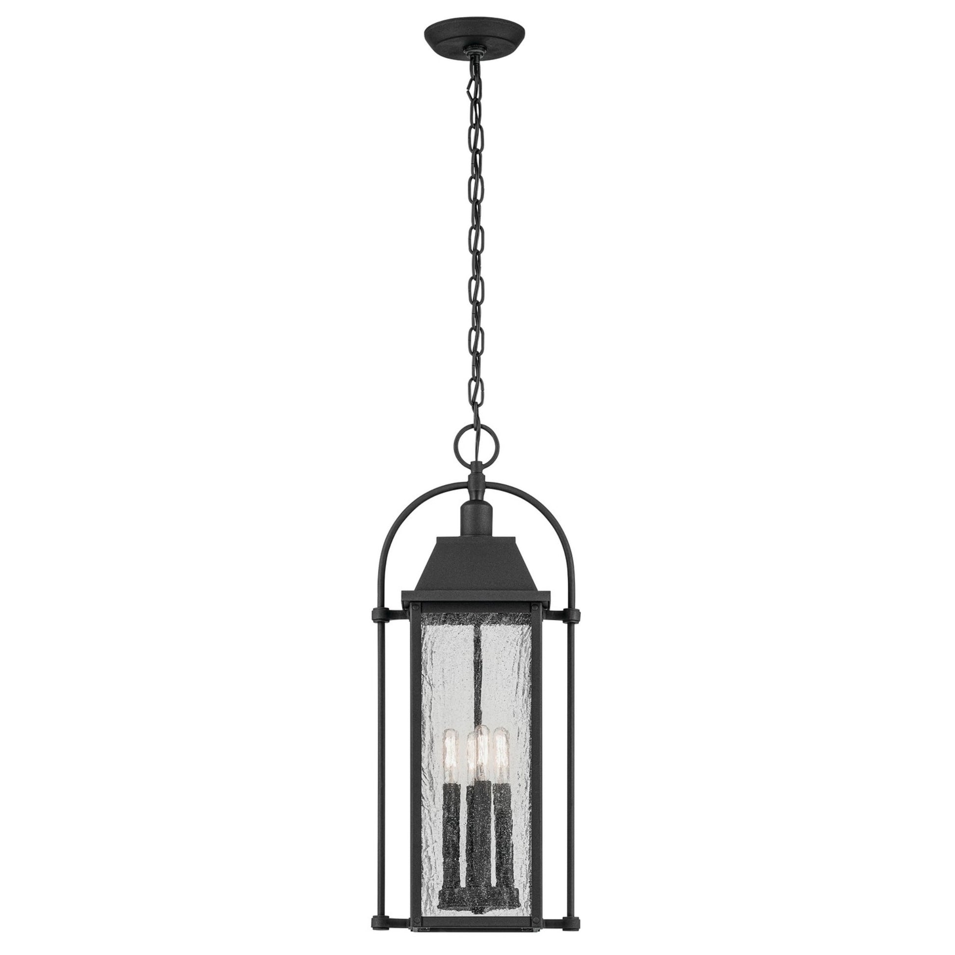 Harbor Row 26" 4-Light Outdoor Pendant, Textured Black Finish - Bees Lighting