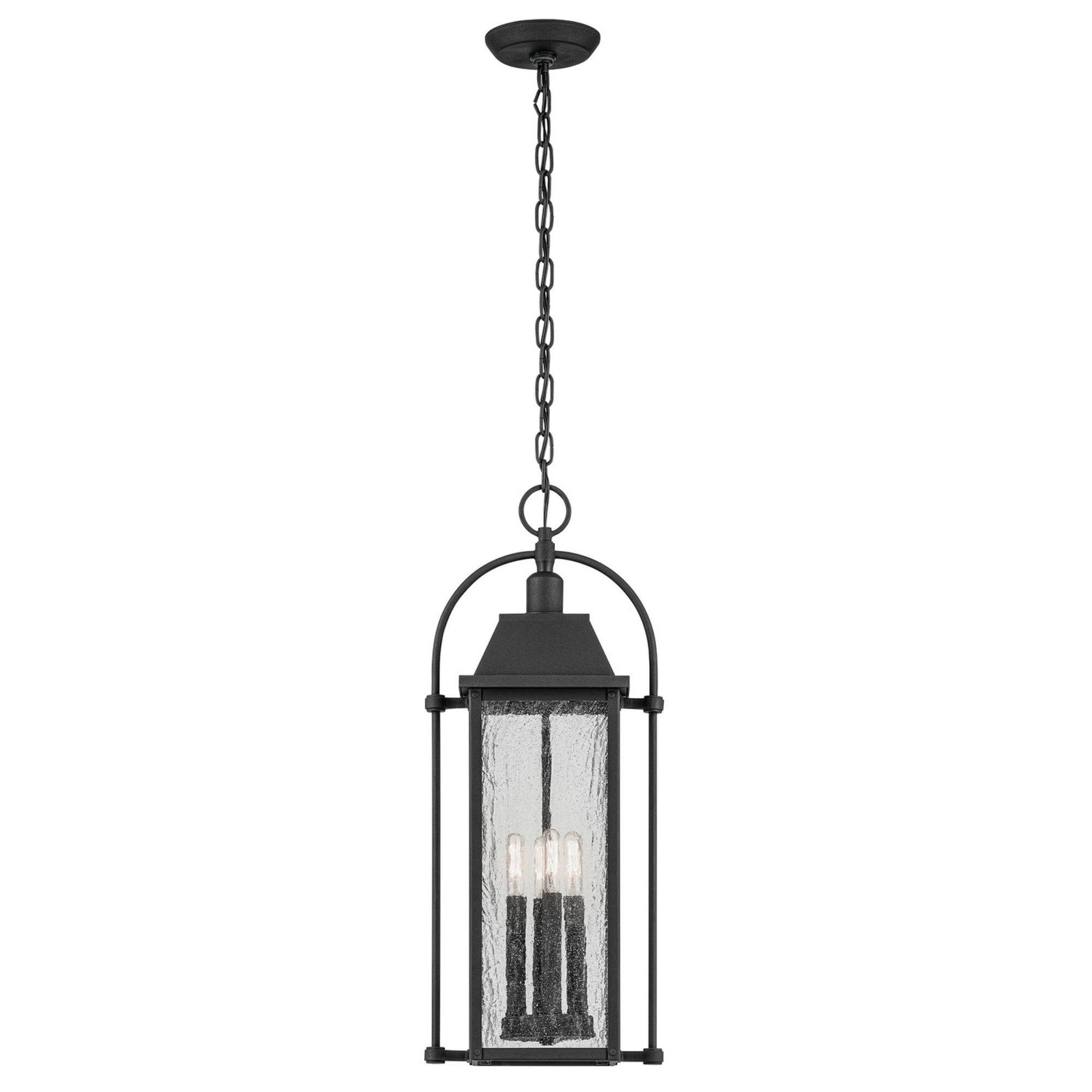 Harbor Row 26" 4-Light Outdoor Pendant, Textured Black Finish - Bees Lighting