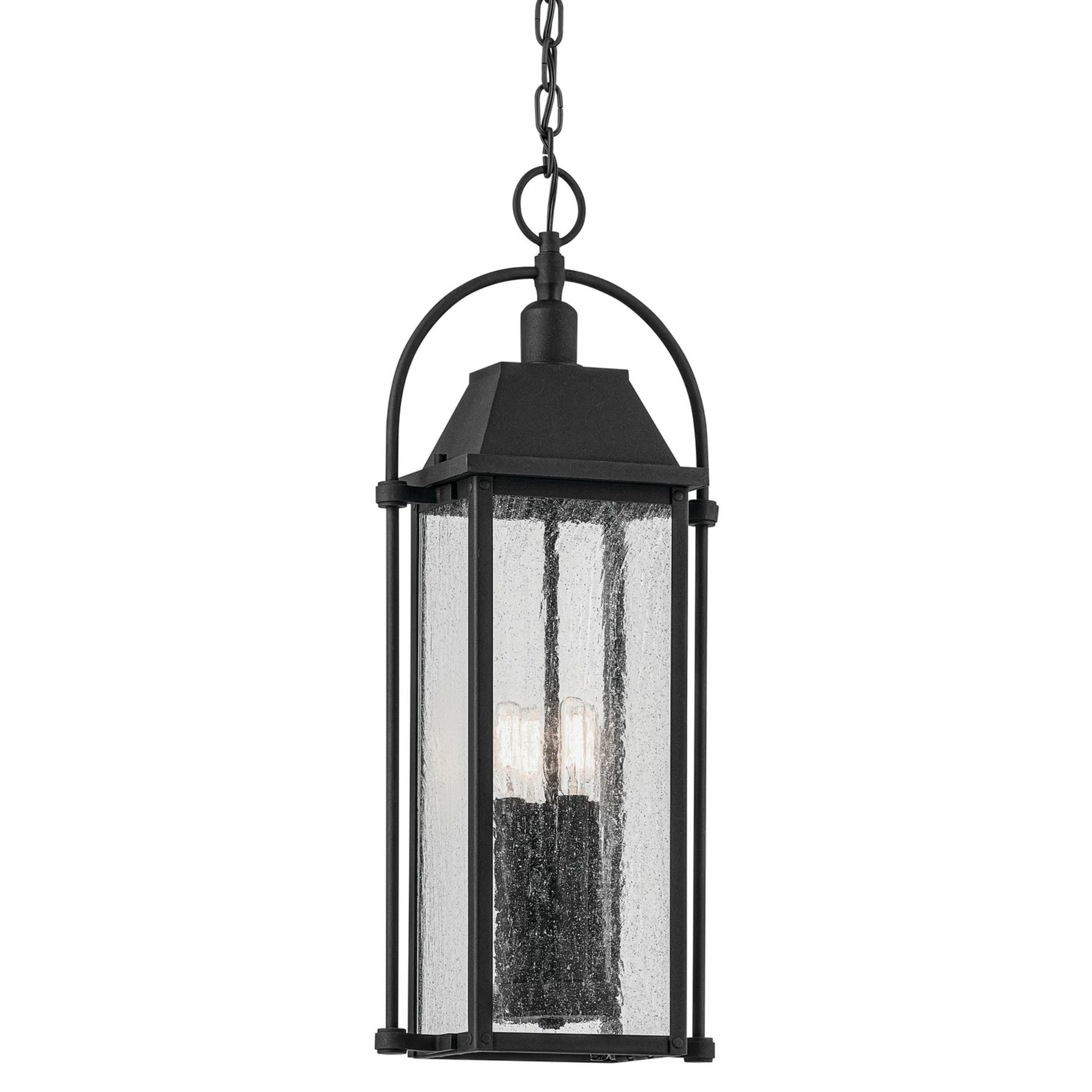 Harbor Row 26" 4-Light Outdoor Pendant, Textured Black Finish - Bees Lighting