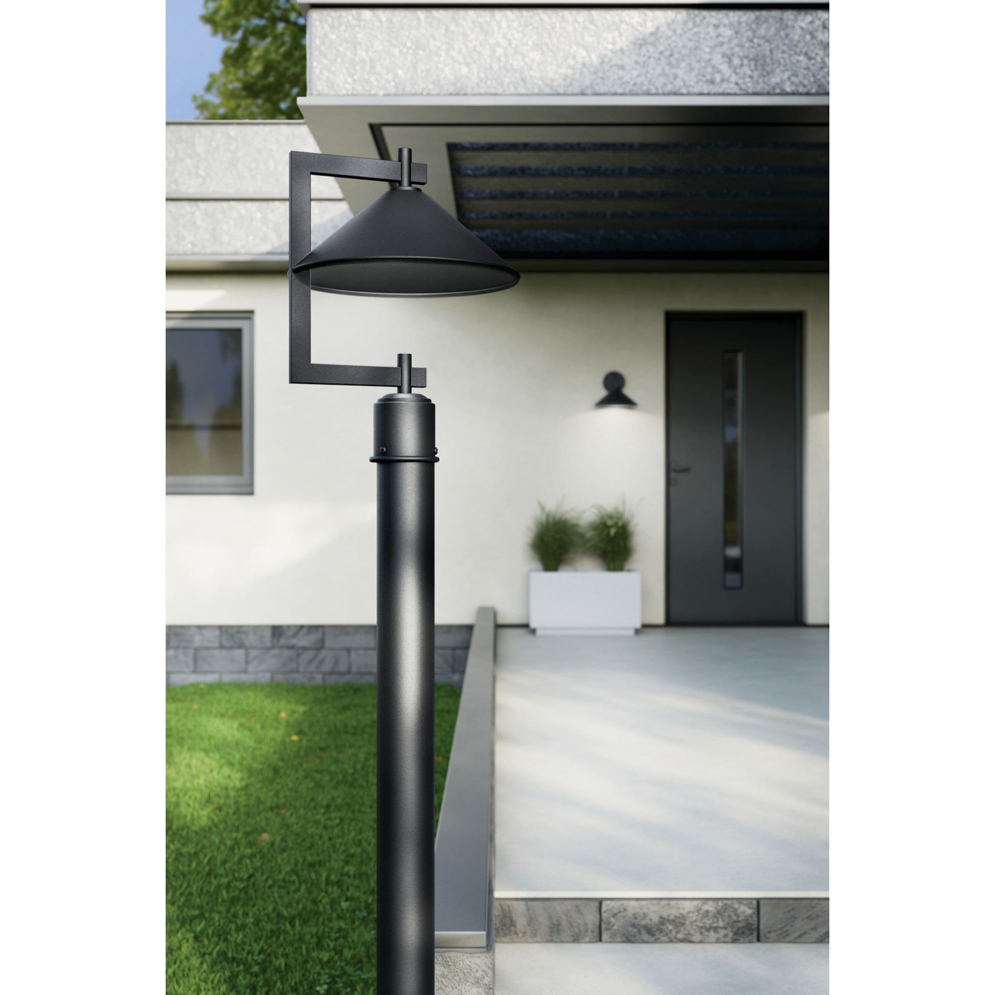 Ripley 16" Outdoor Post Light, Black Finish - Bees Lighting