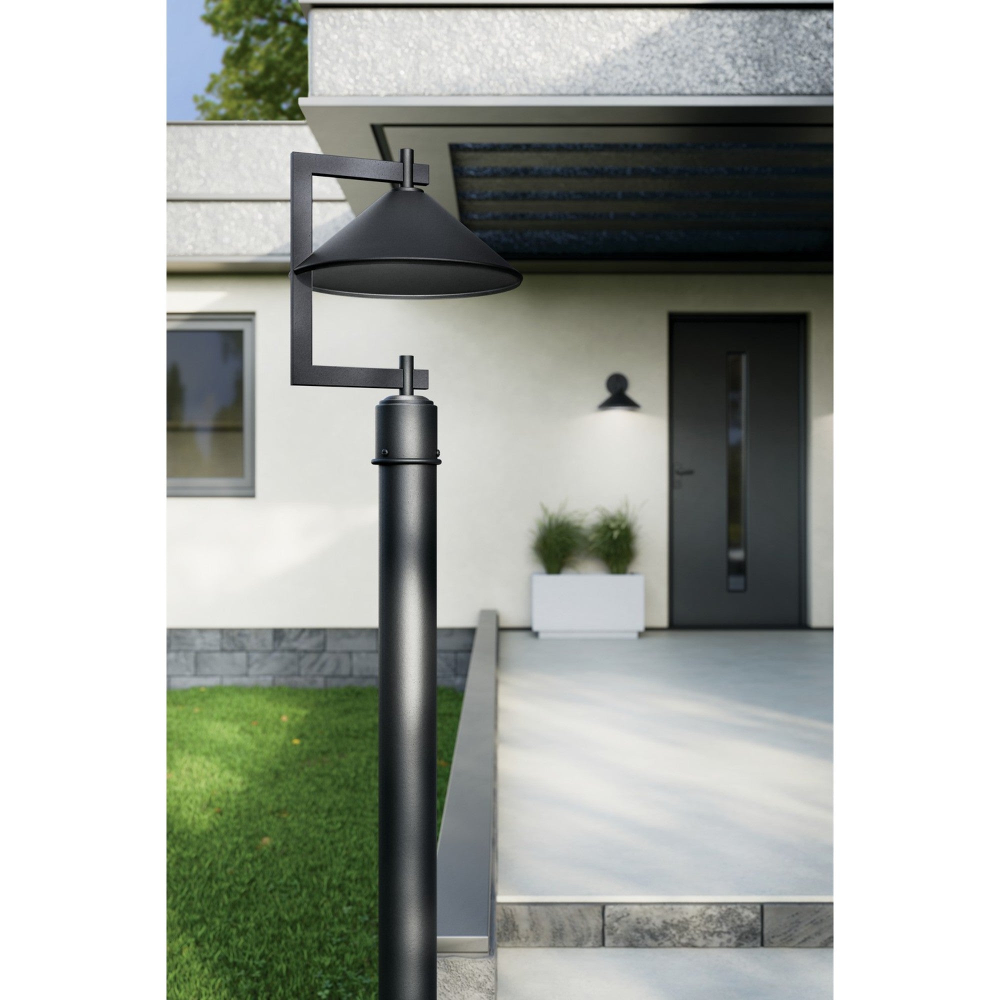 Ripley 16" Outdoor Post Light, Black Finish - Bees Lighting