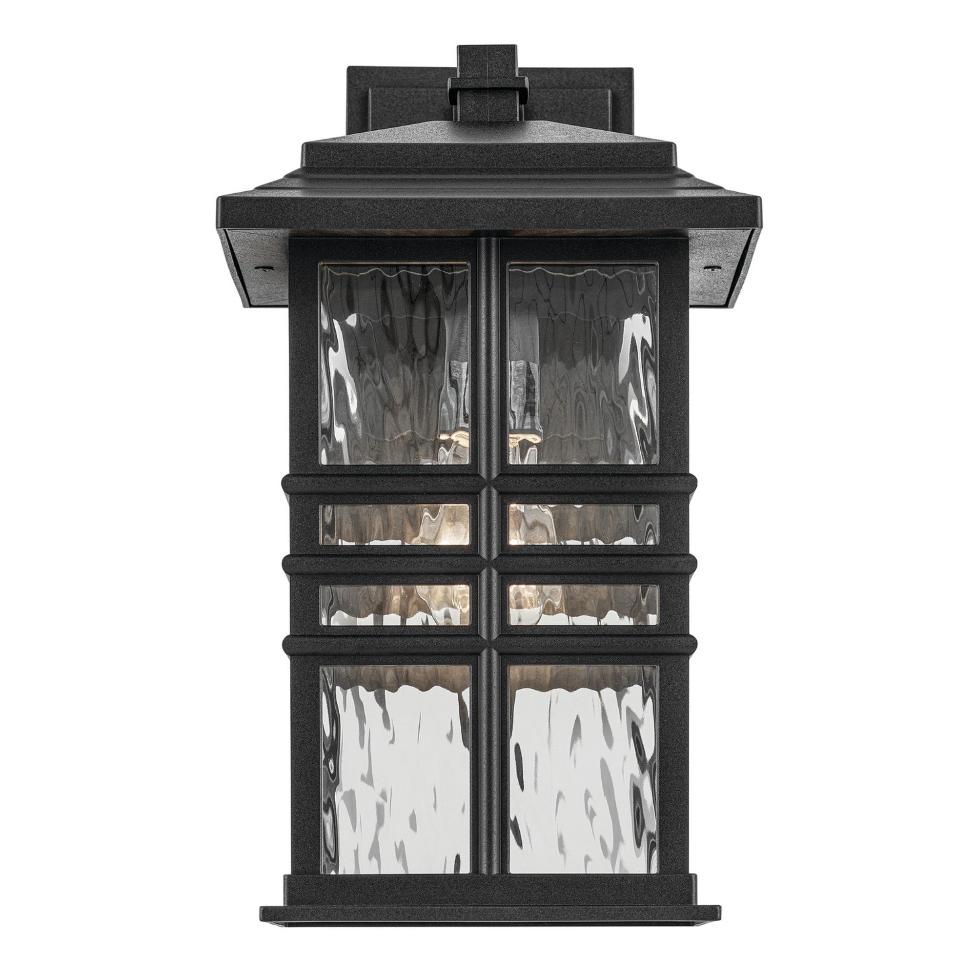 Beacon Square 14" Outdoor Wall Light, Textured Black Finish - Bees Lighting