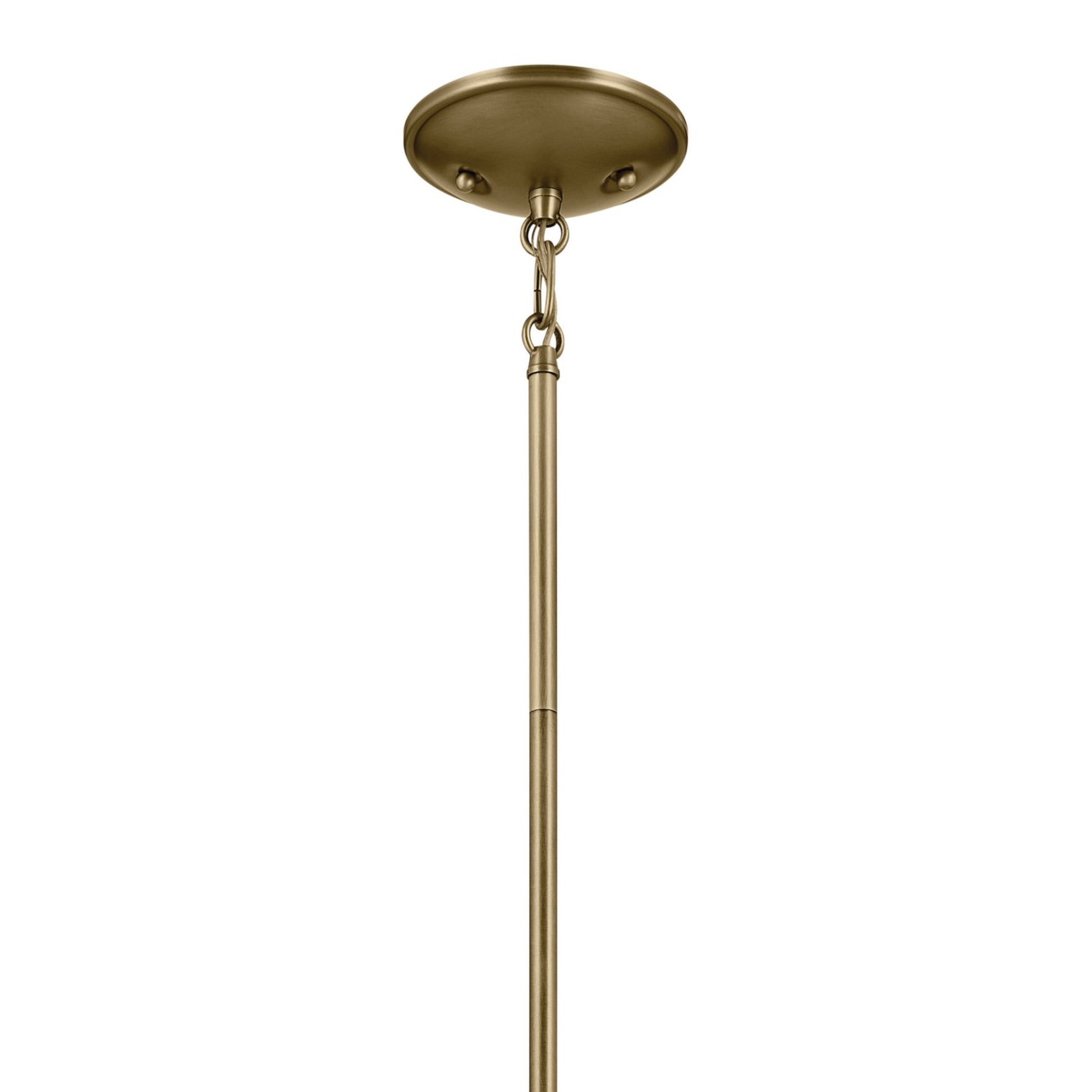 Shailene 18" 3-Light Mini Chandelier, Natural Brass Finish, Etched Glass - Bees Lighting