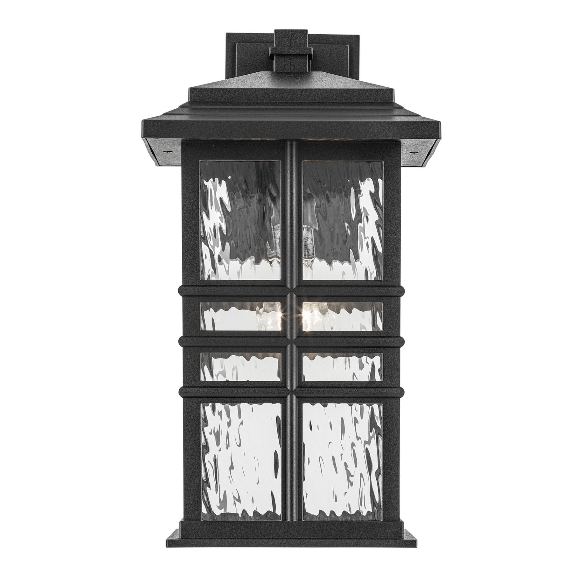 Beacon Square 18" Outdoor Wall Light, Textured Black Finish - Bees Lighting