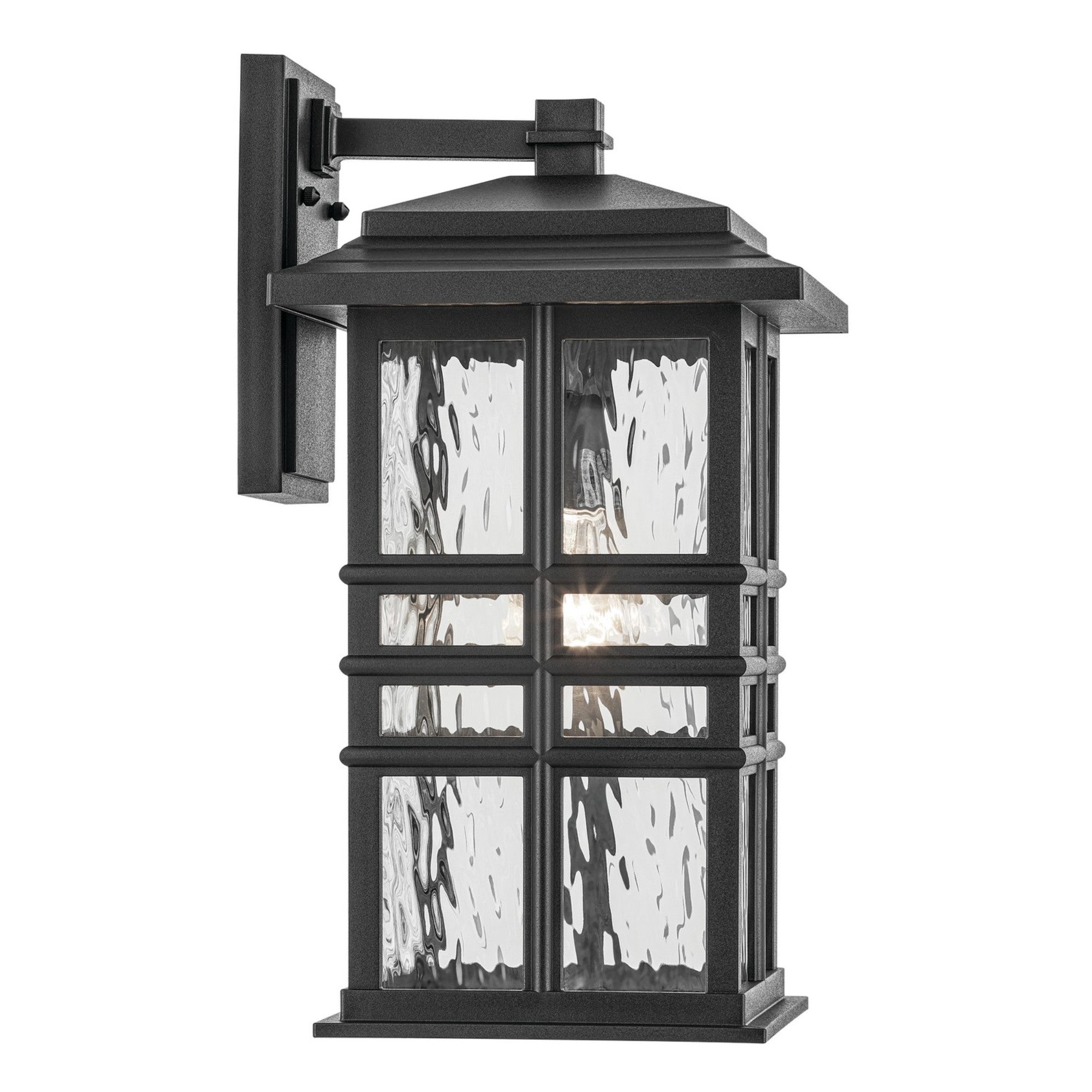 Beacon Square 18" Outdoor Wall Light, Textured Black Finish - Bees Lighting