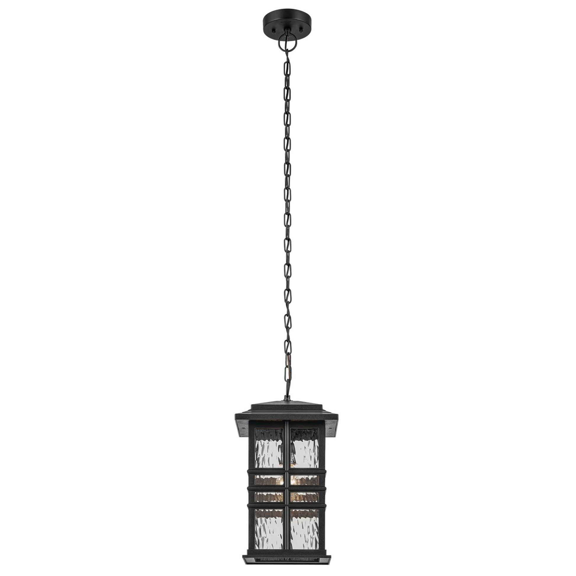 Beacon Square 18" Outdoor Pendant, Textured Black Finish - Bees Lighting
