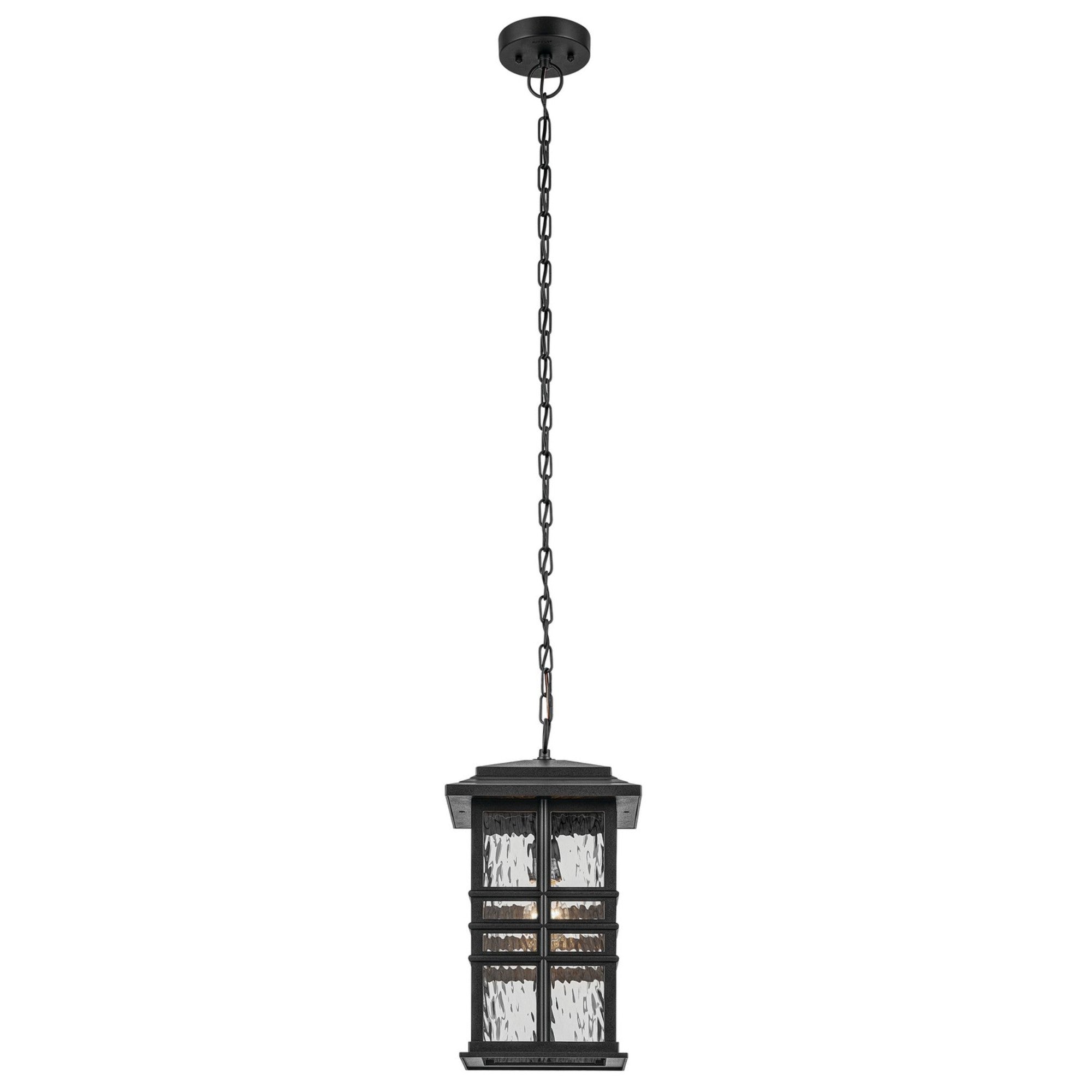 Beacon Square 18" Outdoor Pendant, Textured Black Finish - Bees Lighting