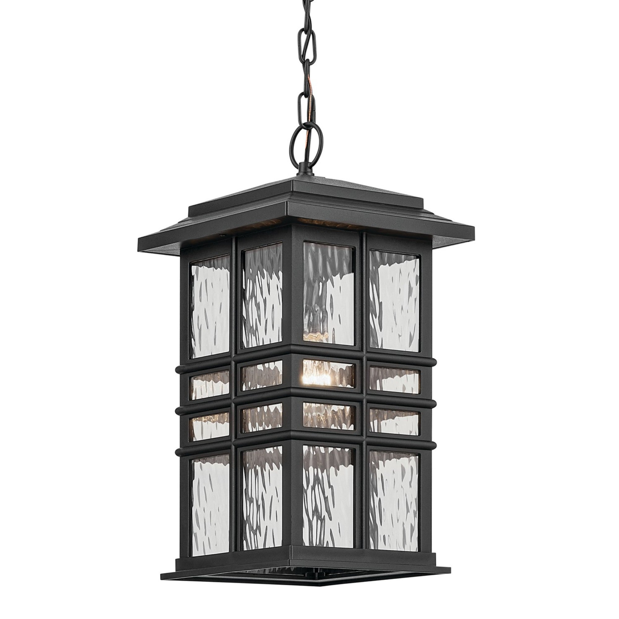Beacon Square 18" Outdoor Pendant, Textured Black Finish - Bees Lighting