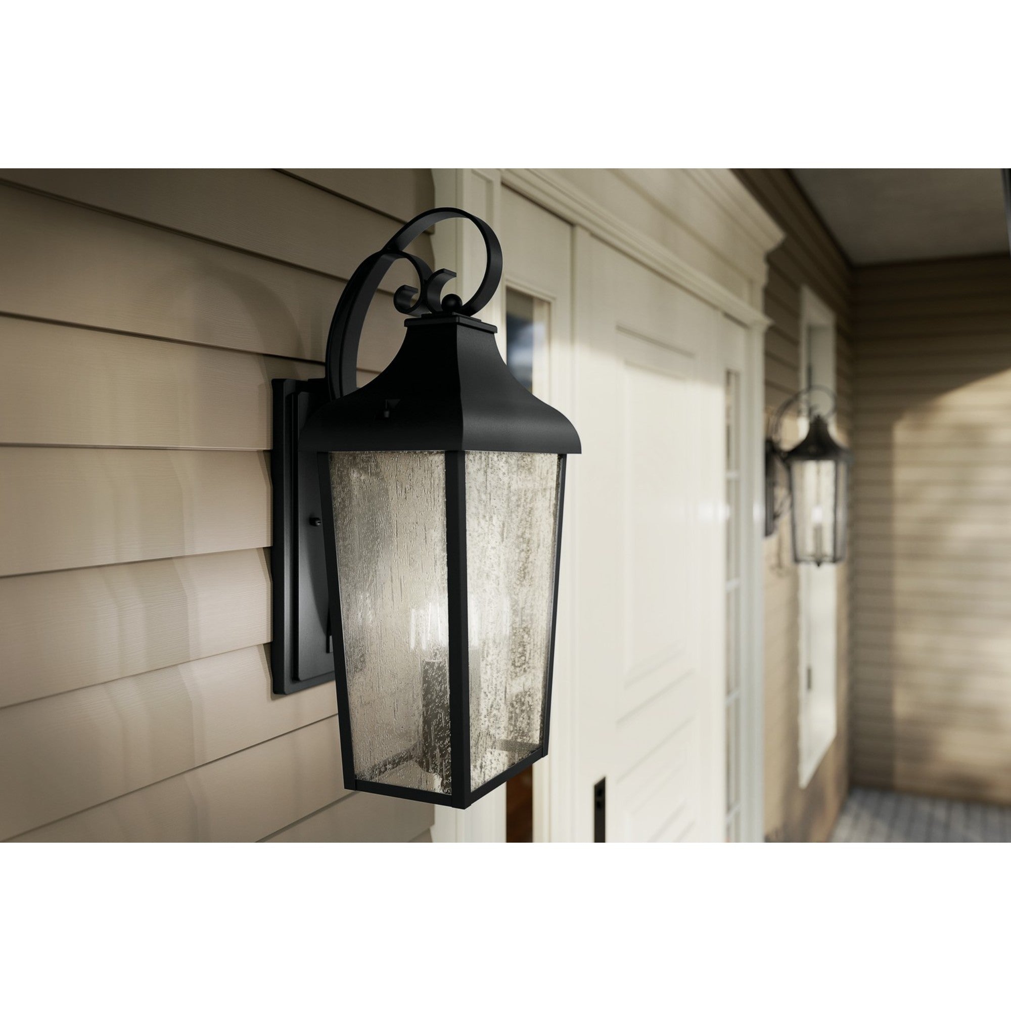 Forestdale 22" 2-Light Outdoor Wall Light, Textured Black Finish - Bees Lighting