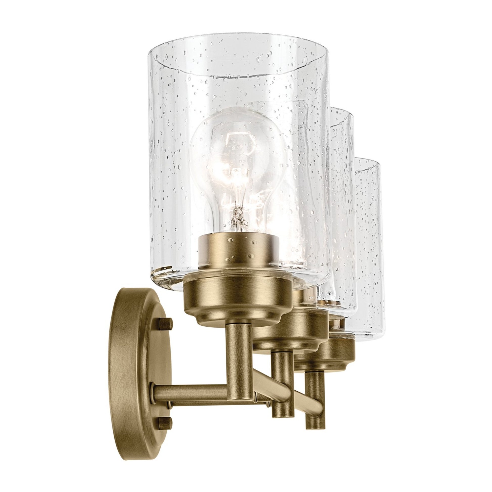 Winslow 22" 3-Light Bath Vanity Light, Natural Brass Finish - Bees Lighting