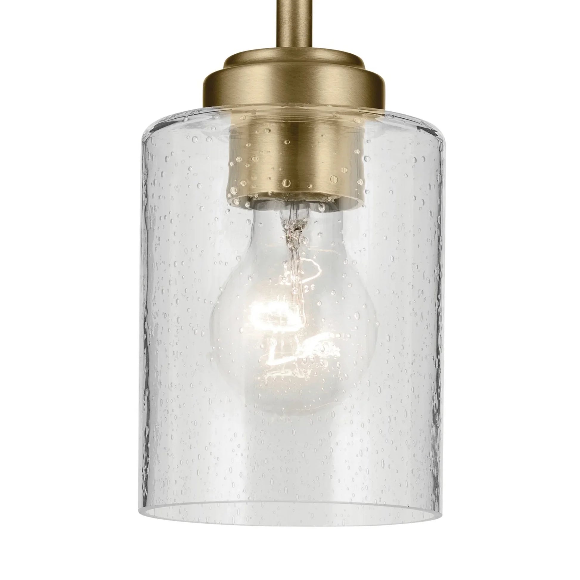 Winslow 4" Mini Pendant, Natural Brass Finish - Bees Lighting