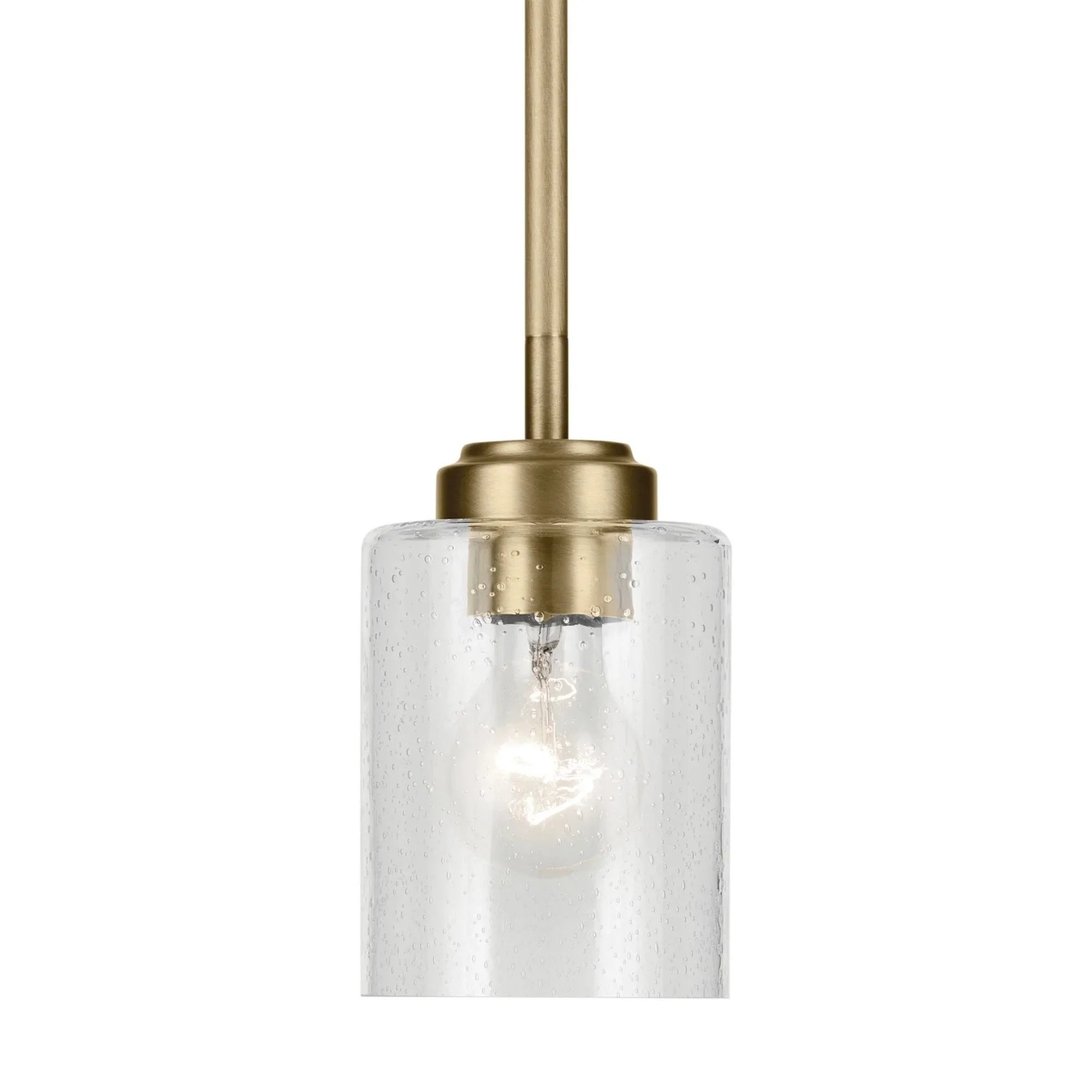 Winslow 4" Mini Pendant, Natural Brass Finish - Bees Lighting
