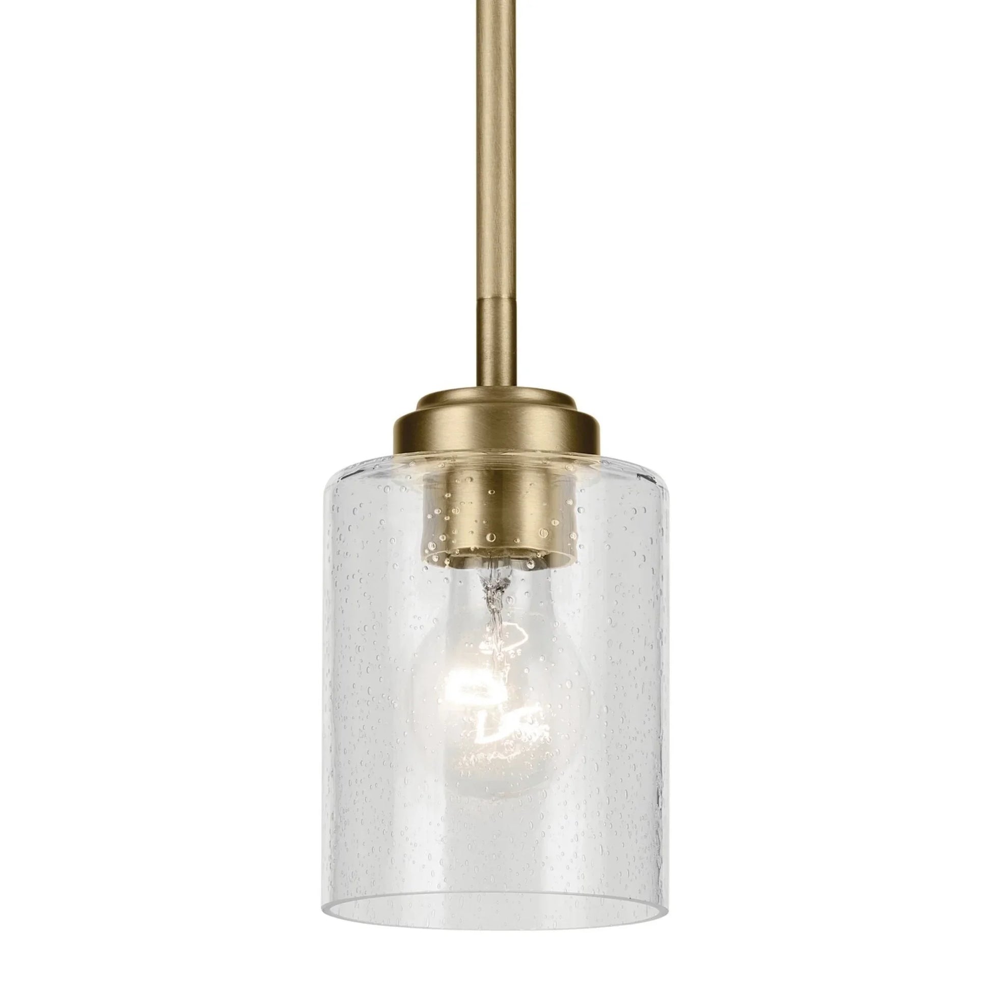Winslow 4" Mini Pendant, Natural Brass Finish - Bees Lighting