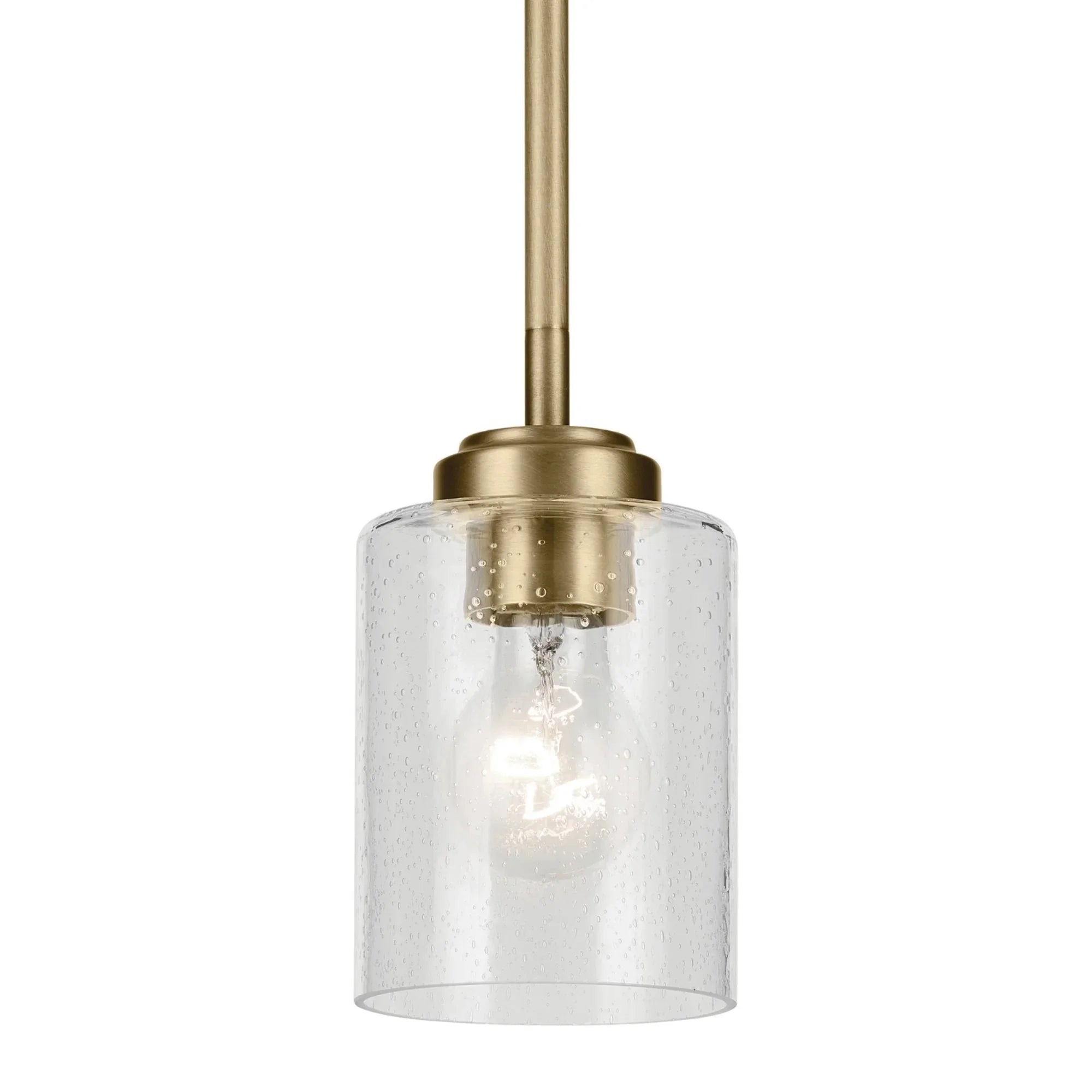 Winslow 4" Mini Pendant, Natural Brass Finish - Bees Lighting