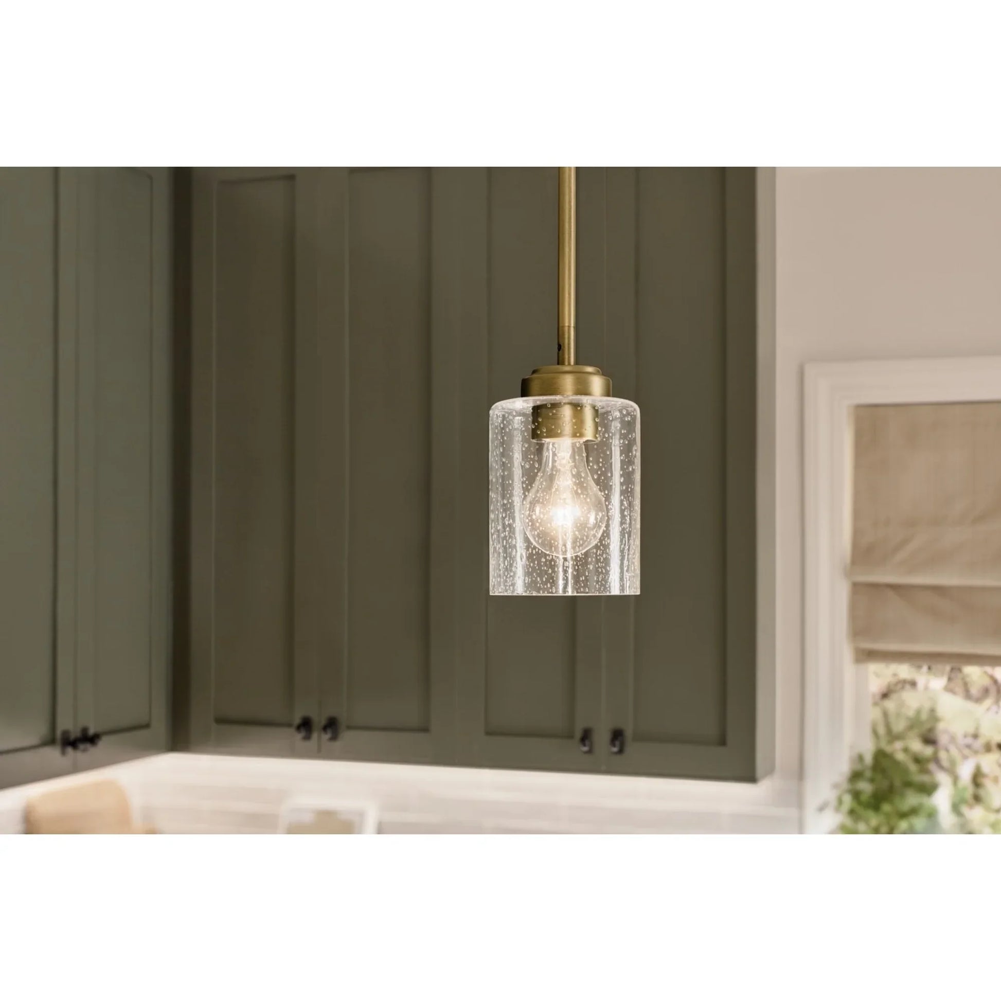 Winslow 4" Mini Pendant, Natural Brass Finish - Bees Lighting