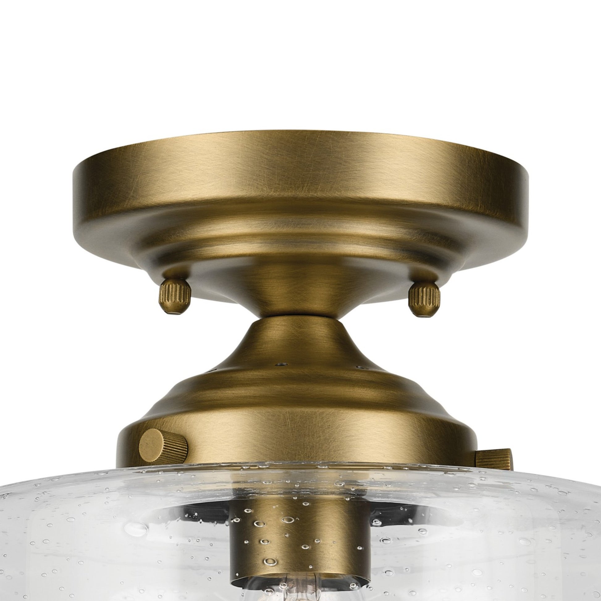 Winslow 9" Semi-Flush Mount, Natural Brass Finish - Bees Lighting