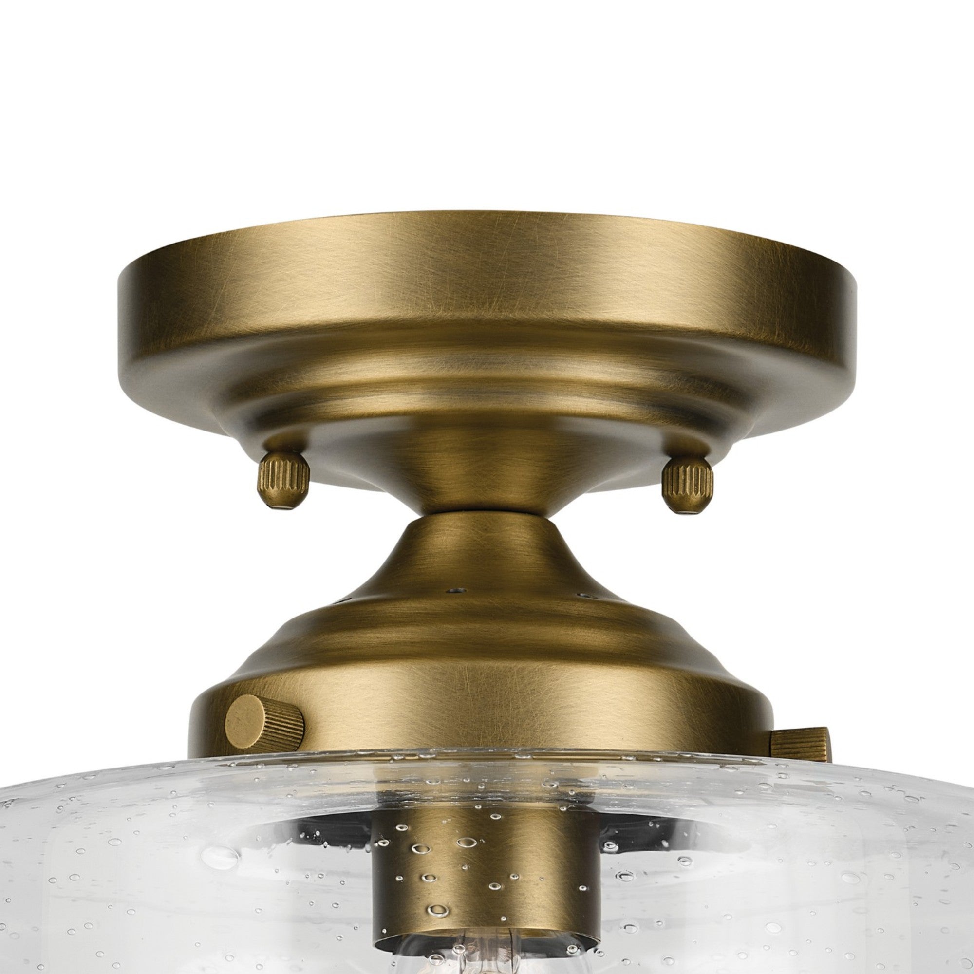 Winslow 9" Semi-Flush Mount, Natural Brass Finish - Bees Lighting