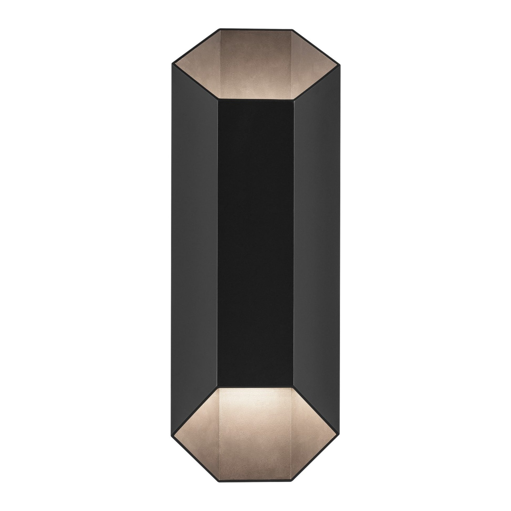 LED Outdoor Wall Light, Up/Down Light, 8W, 650lm, 3000K, 120V, Black - Bees Lighting