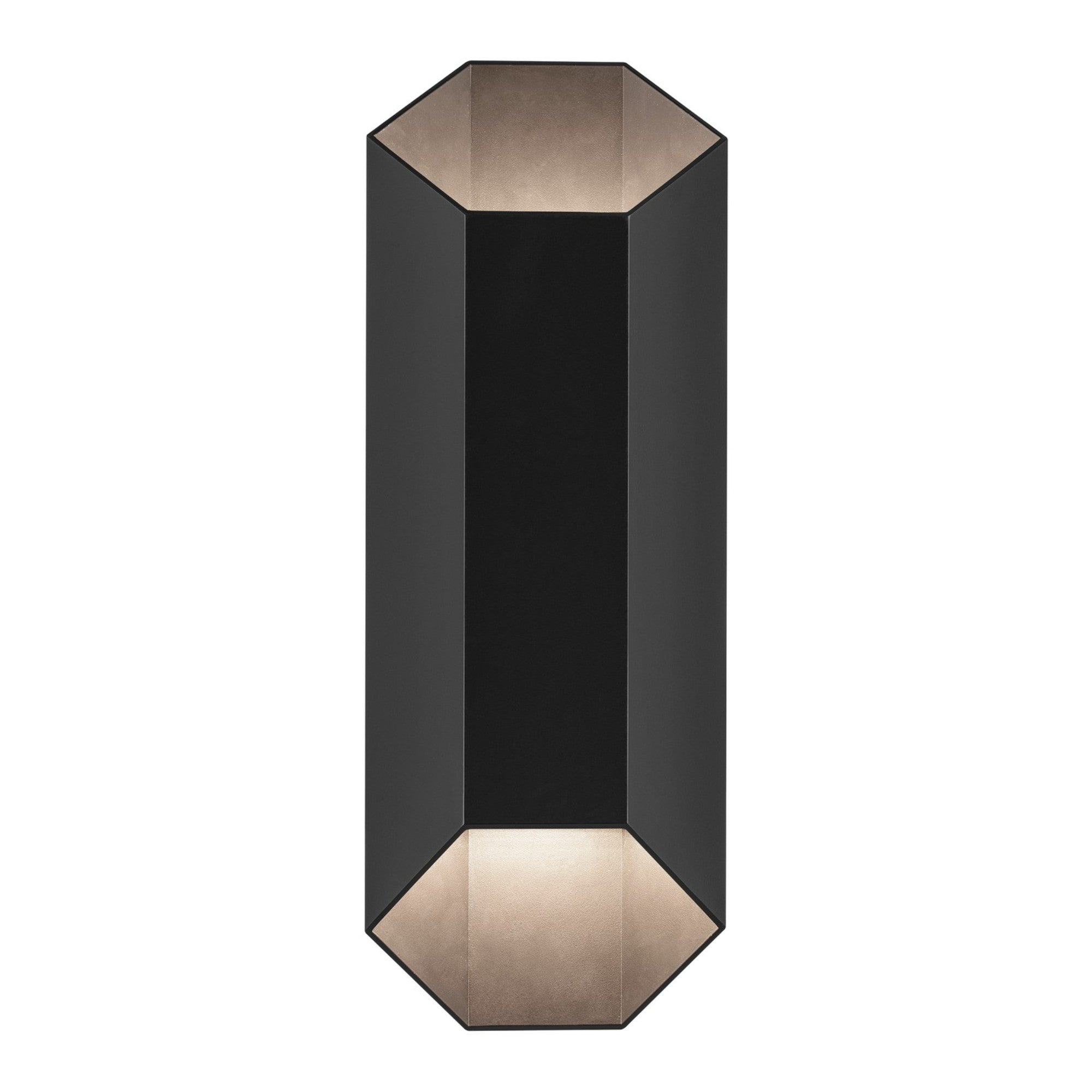 LED Outdoor Wall Light, Up/Down Light, 8W, 650lm, 3000K, 120V, Black - Bees Lighting