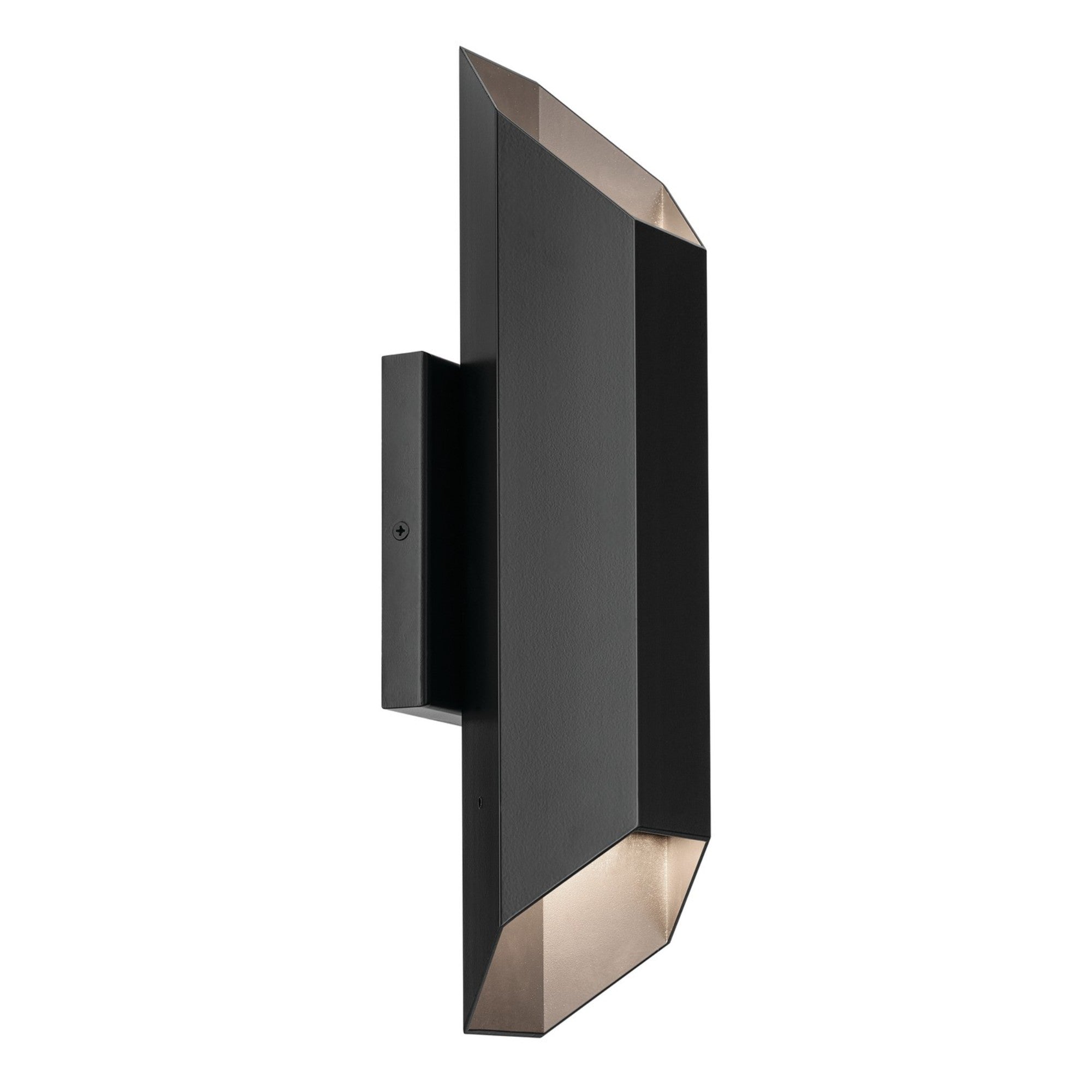 LED Outdoor Wall Light, Up/Down Light, 8W, 650lm, 3000K, 120V, Black - Bees Lighting