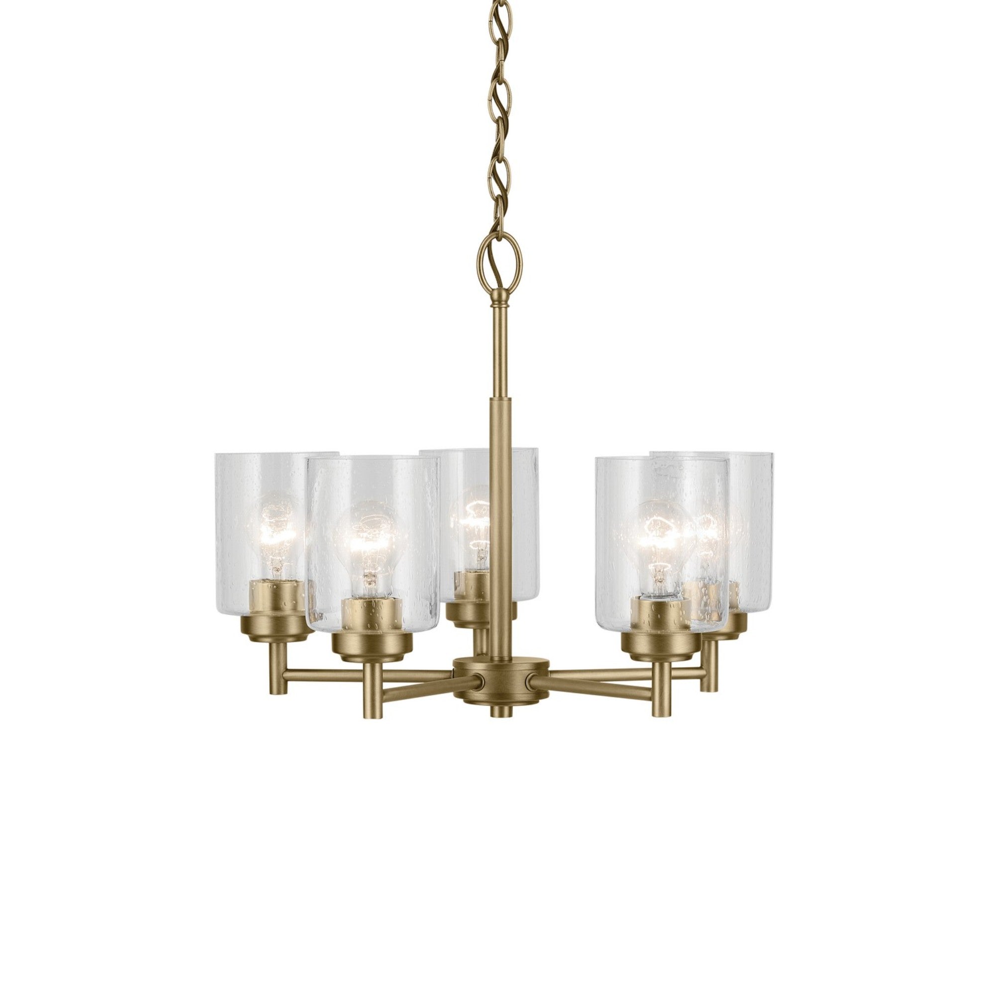 Winslow 20" 5-Light Chandelier, Natural Brass Finish - Bees Lighting
