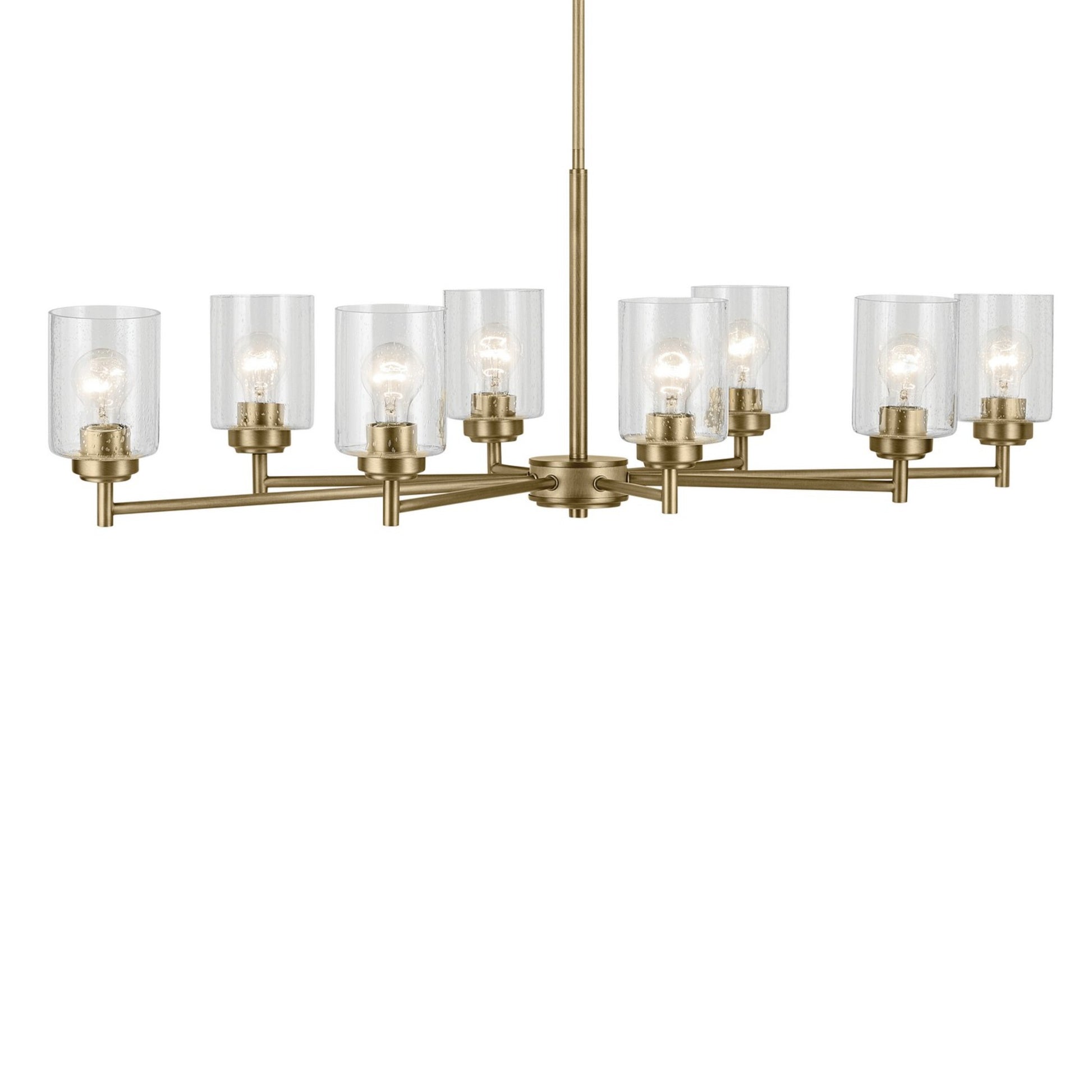 Winslow 45" 8-Light Chandelier, Natural Brass Finish - Bees Lighting