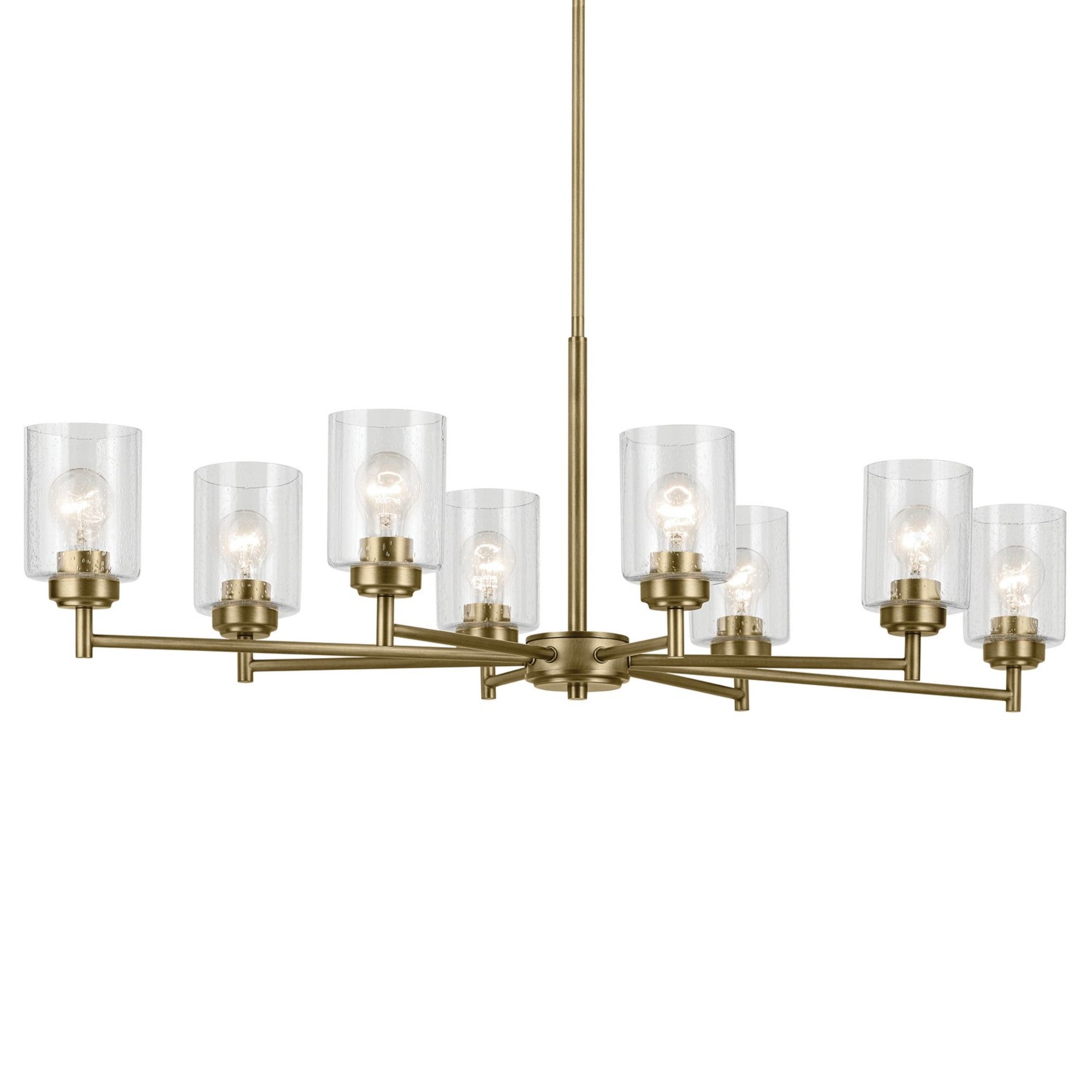 Winslow 45" 8-Light Chandelier, Natural Brass Finish - Bees Lighting