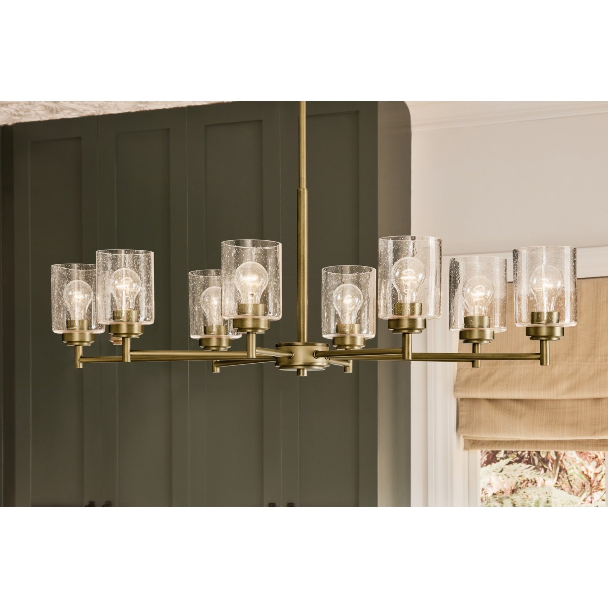 Winslow 45" 8-Light Chandelier, Natural Brass Finish - Bees Lighting