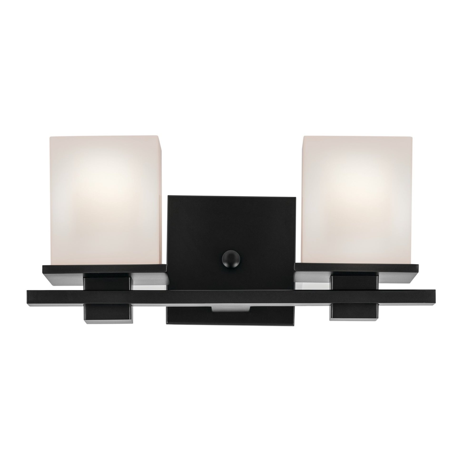 Tully 15" 2-Light Bath Vanity Light, Black Finish - Bees Lighting