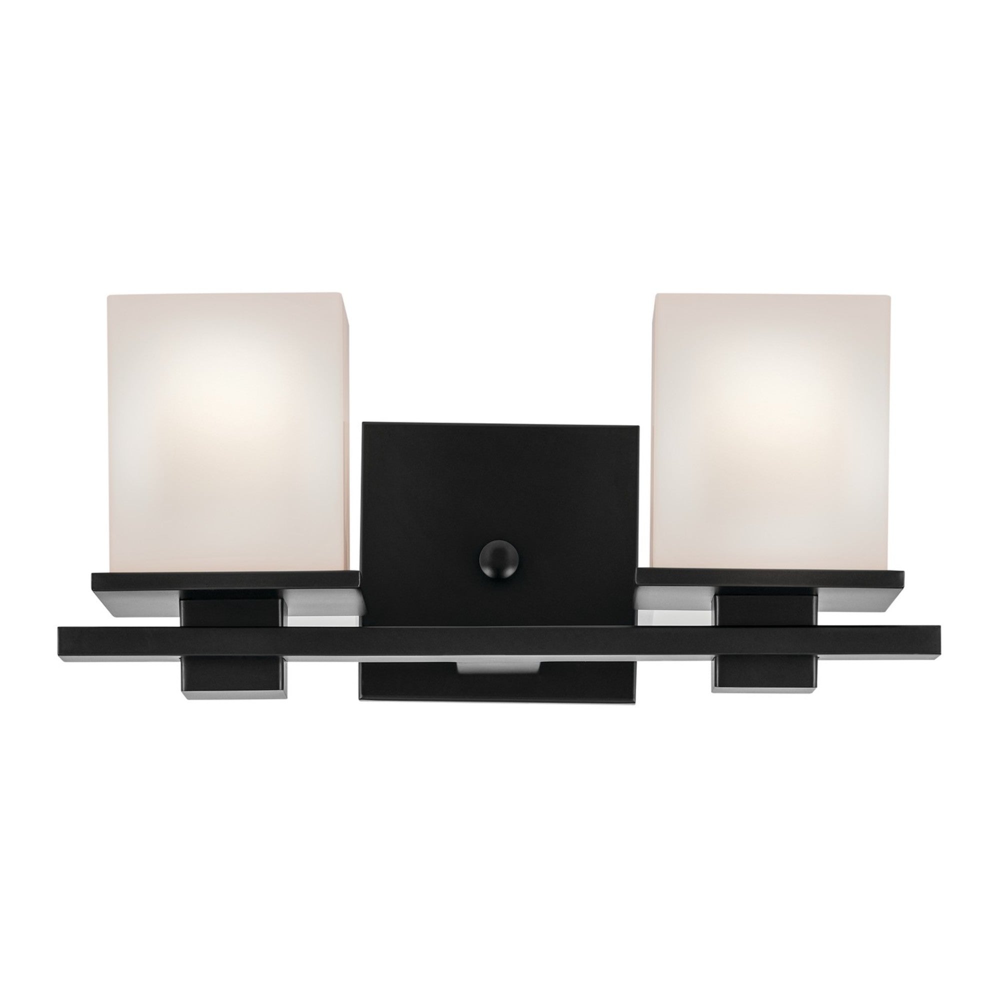 Tully 15" 2-Light Bath Vanity Light, Black Finish - Bees Lighting