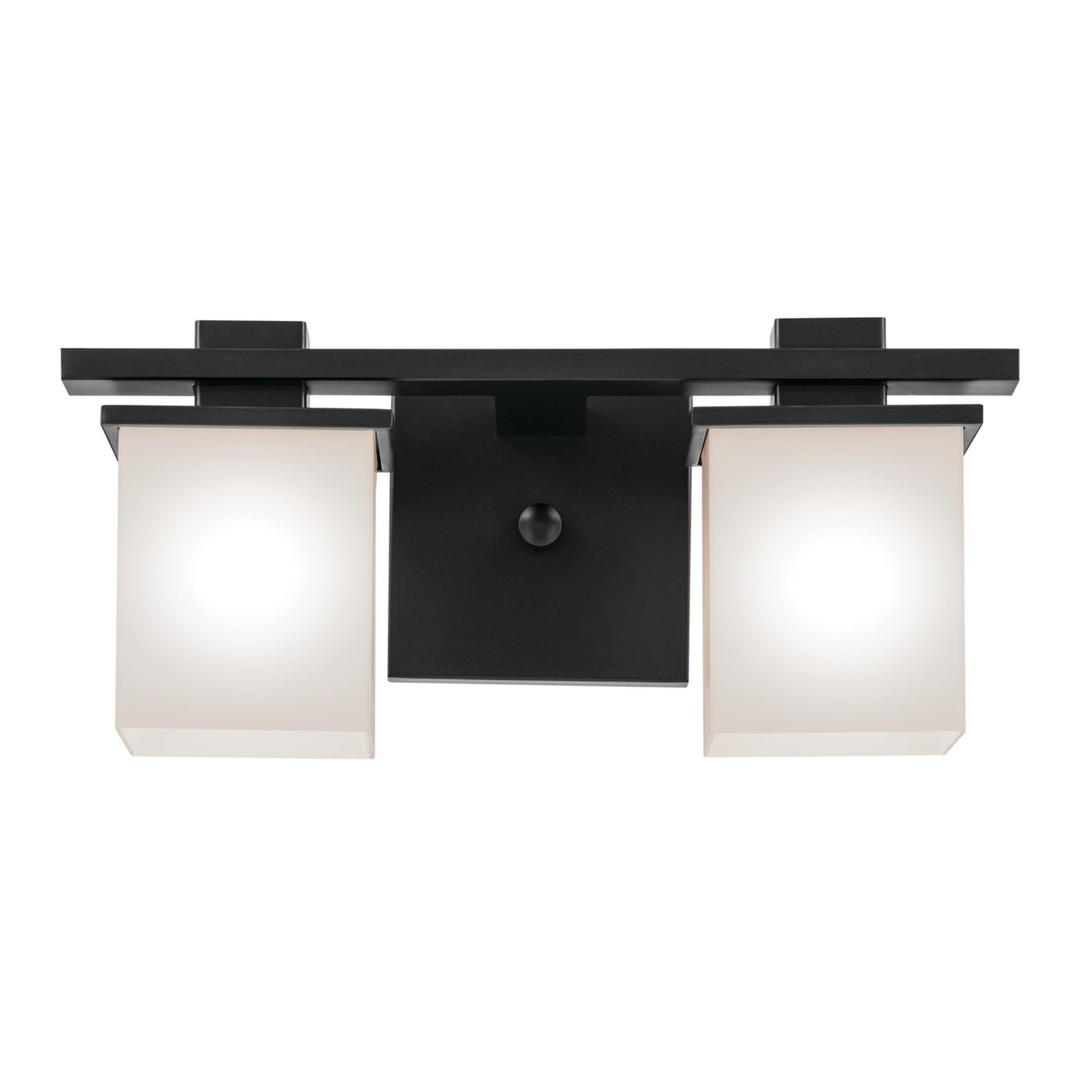 Tully 15" 2-Light Bath Vanity Light, Black Finish - Bees Lighting