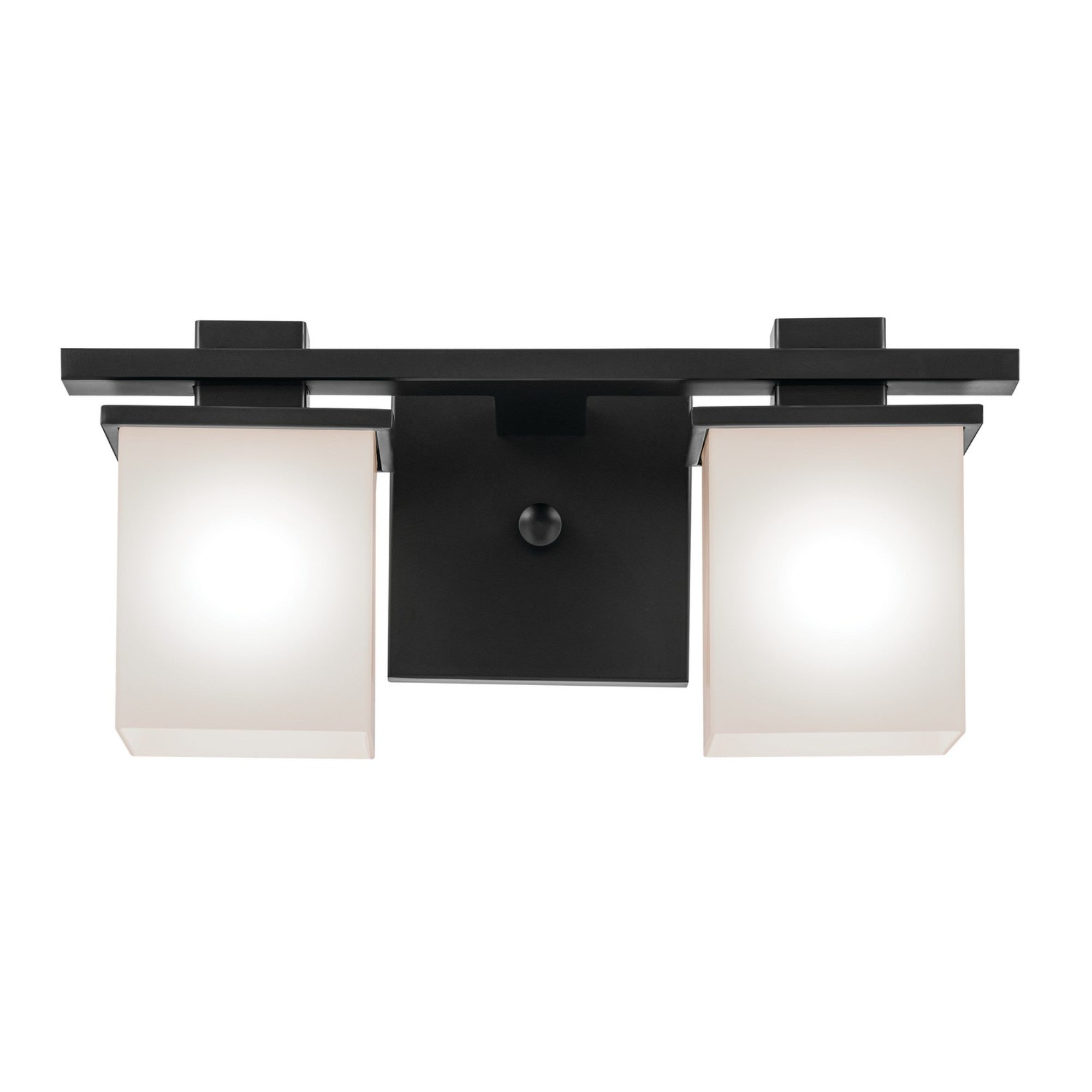 Tully 15" 2-Light Bath Vanity Light, Black Finish - Bees Lighting