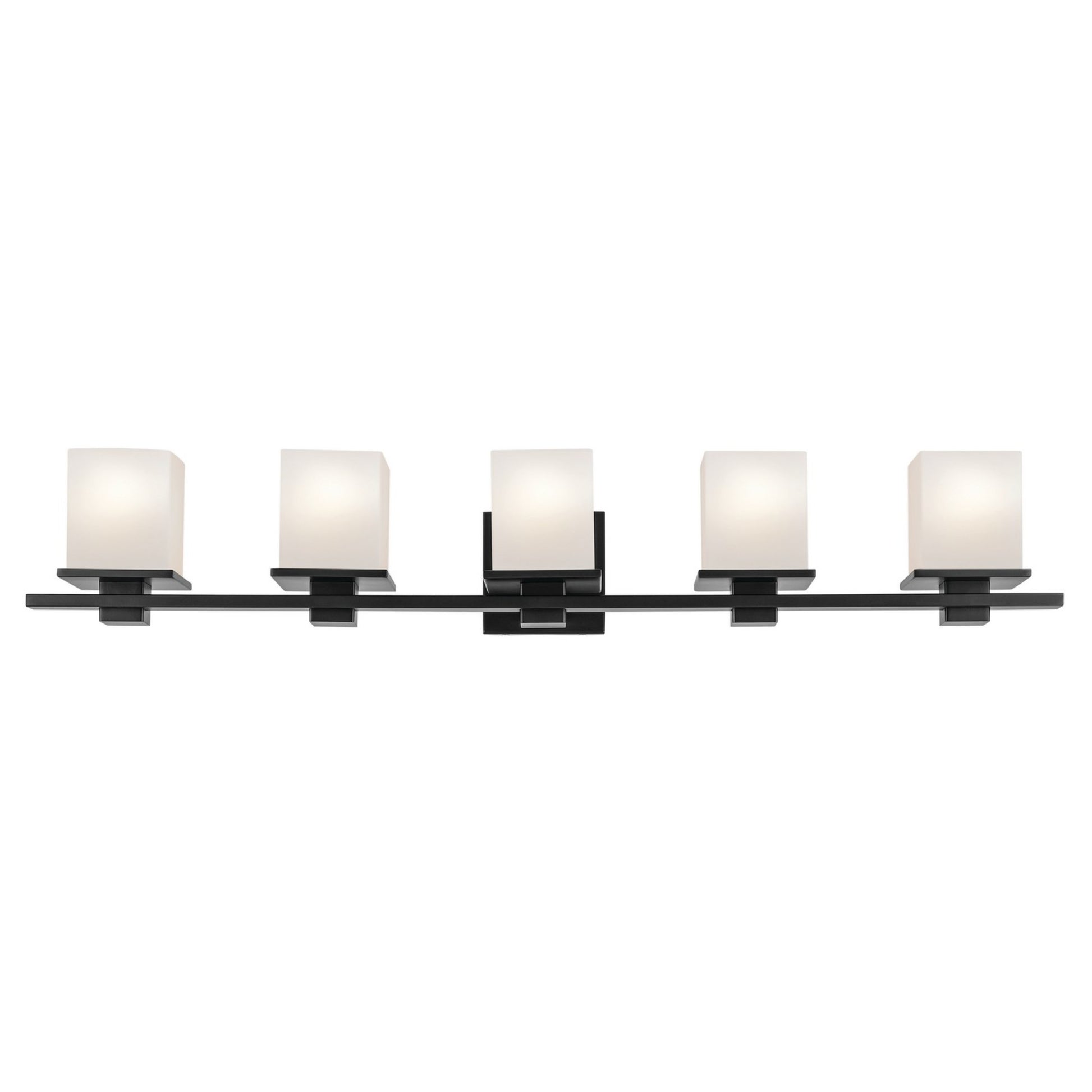 Tully 40" 5-Light Bath Vanity Light, Black Finish - Bees Lighting