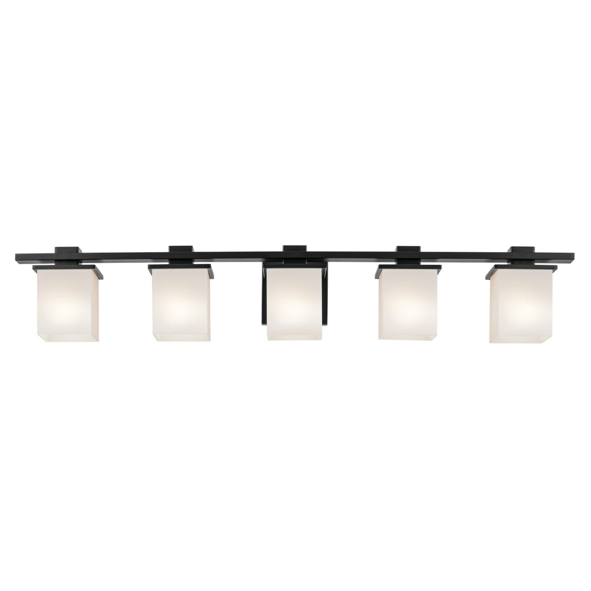 Tully 40" 5-Light Bath Vanity Light, Black Finish - Bees Lighting