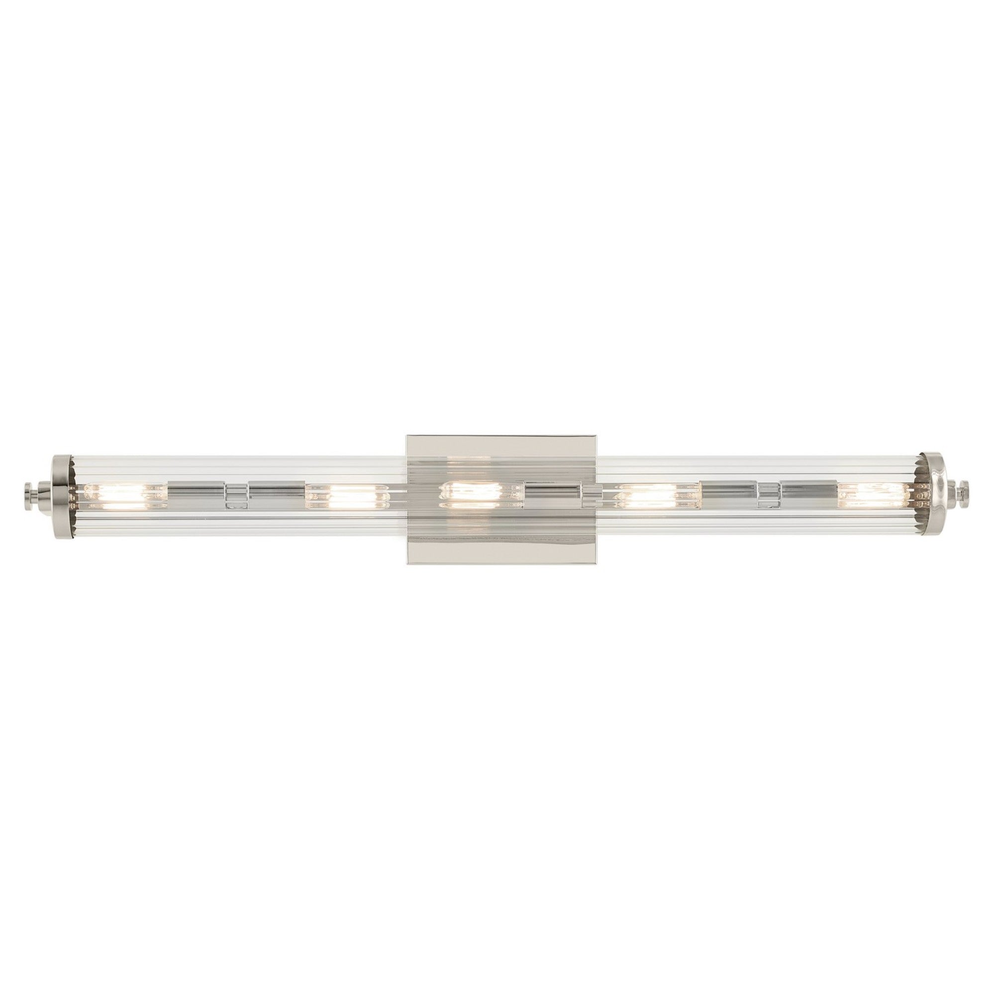 Azores 32" 5-Light Linear Bath, Polished Nickel Finish - Bees Lighting