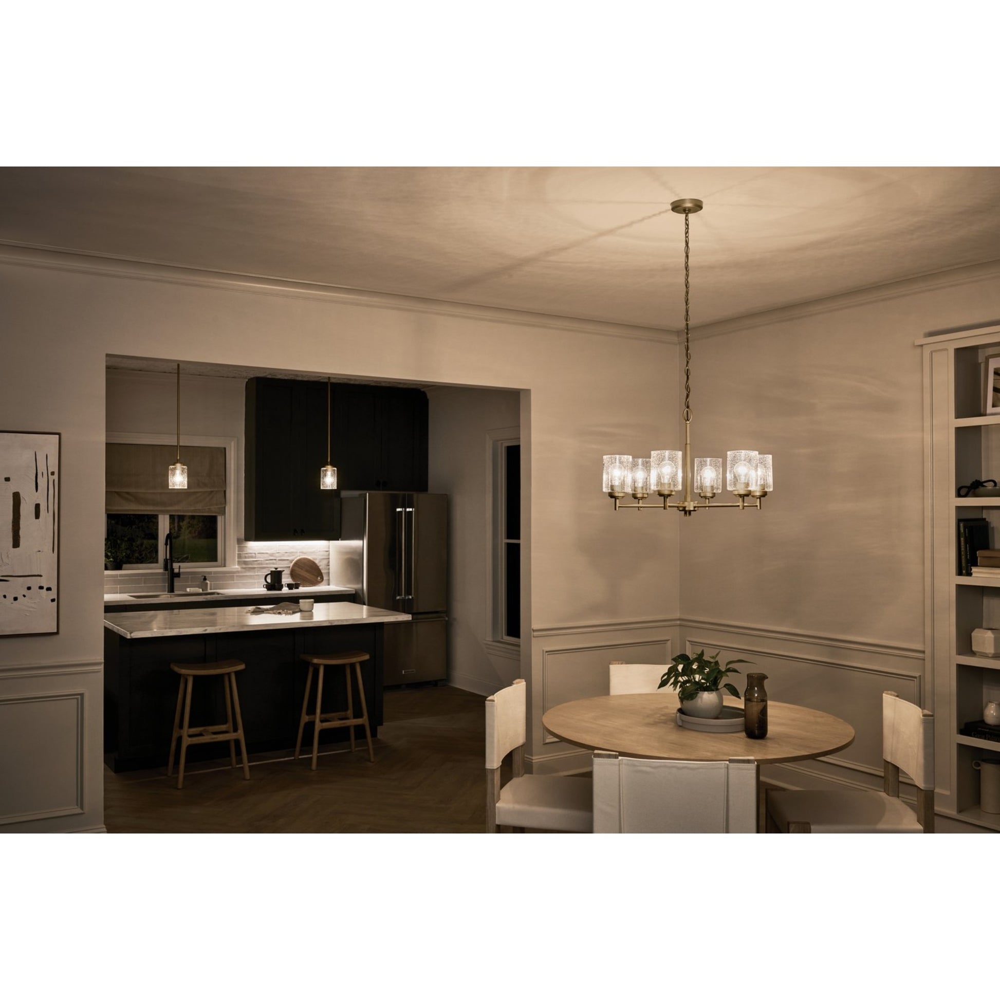 Winslow 26" 6-Light Chandelier, Natural Brass Finish - Bees Lighting