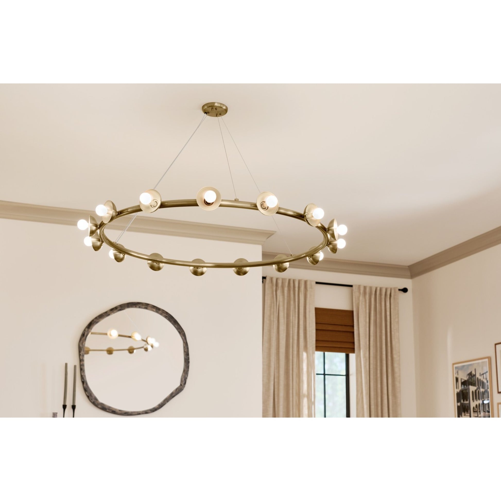 Palta 50" 15 Light Chandelier, Champagne Bronze Finish - Bees Lighting