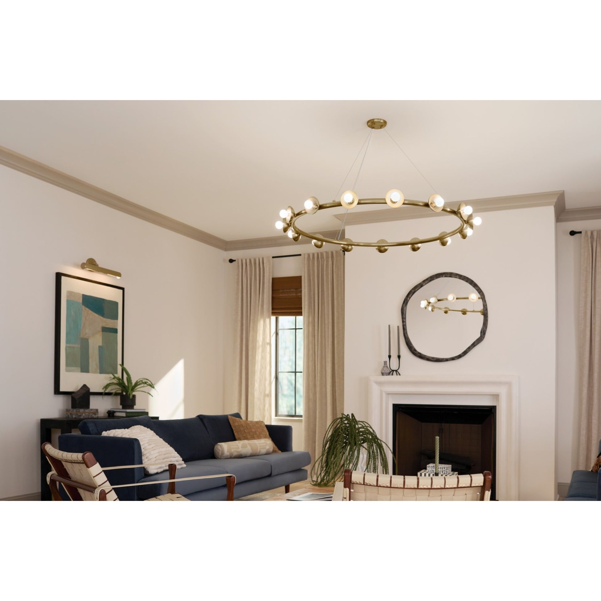 Palta 50" 15 Light Chandelier, Champagne Bronze Finish - Bees Lighting