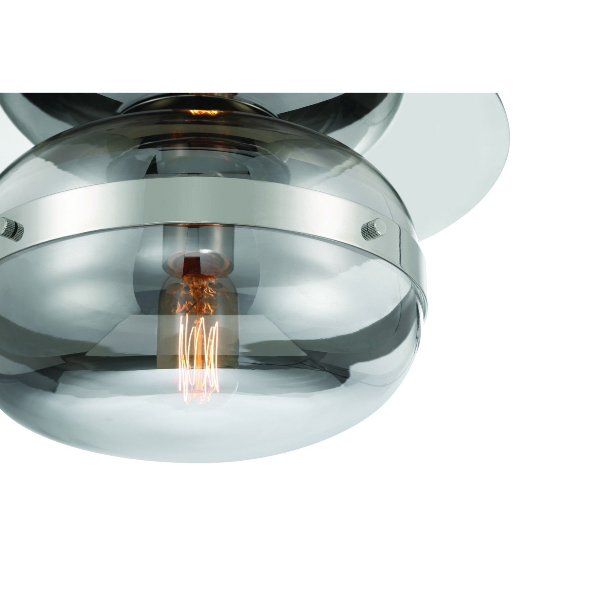 Nottingham 10" LED Flush Mount, Polished Nickel Finish - Bees Lighting