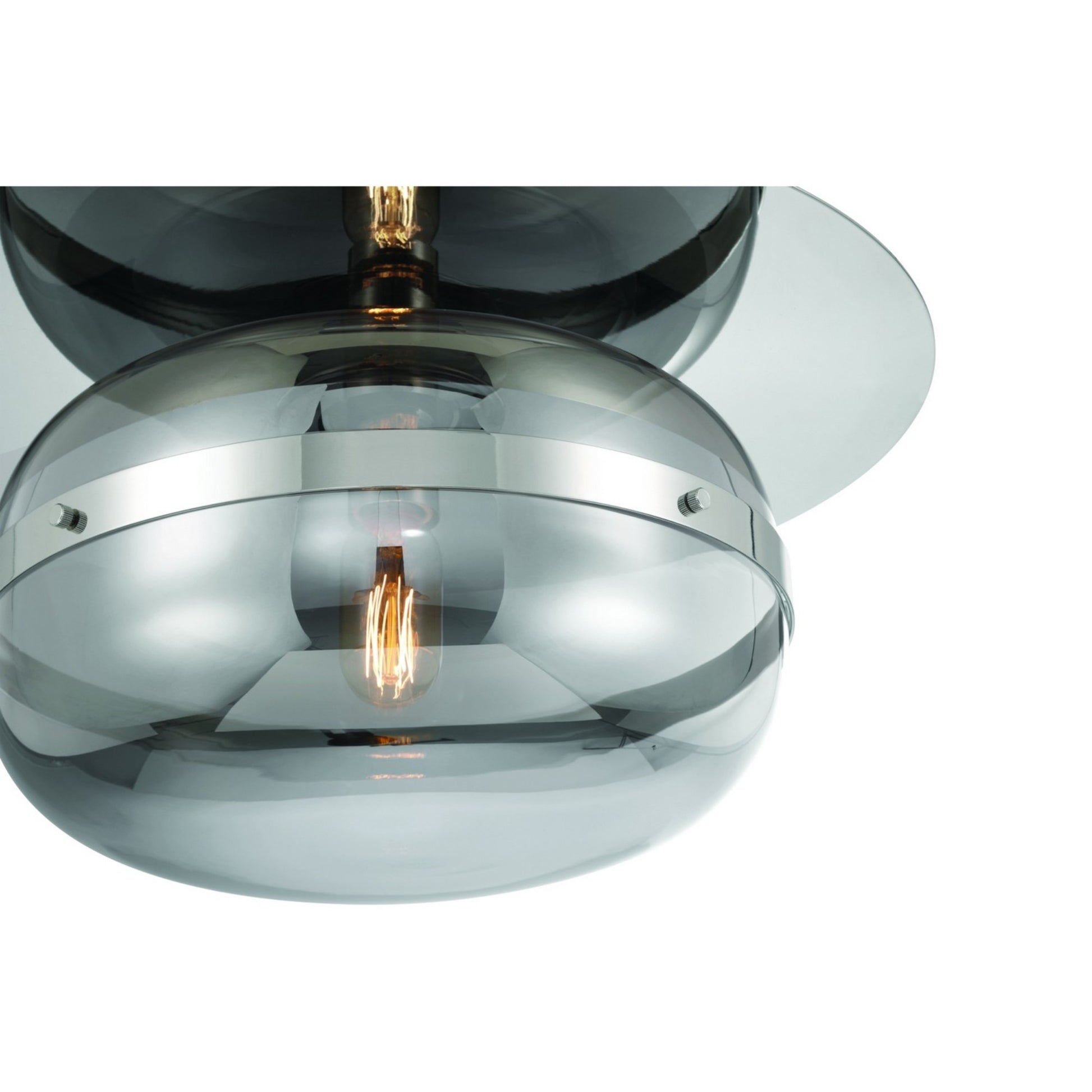 Nottingham 14" LED Flush Mount, Polished Nickel Finish - Bees Lighting