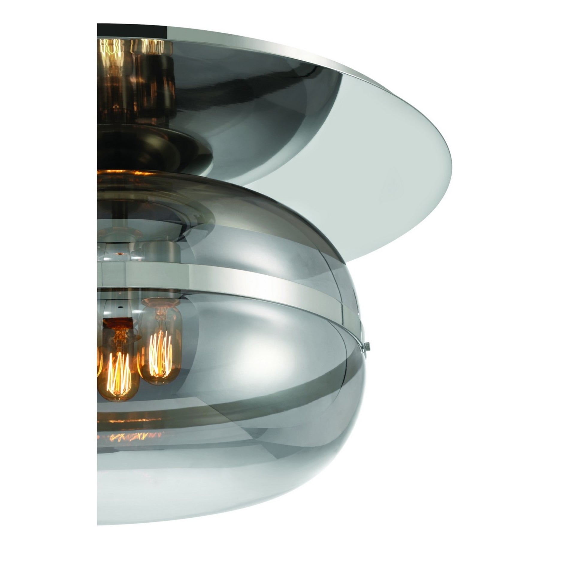 Nottingham 3-Light 20" LED Flush Mount, Polished Nickel Finish - Bees Lighting