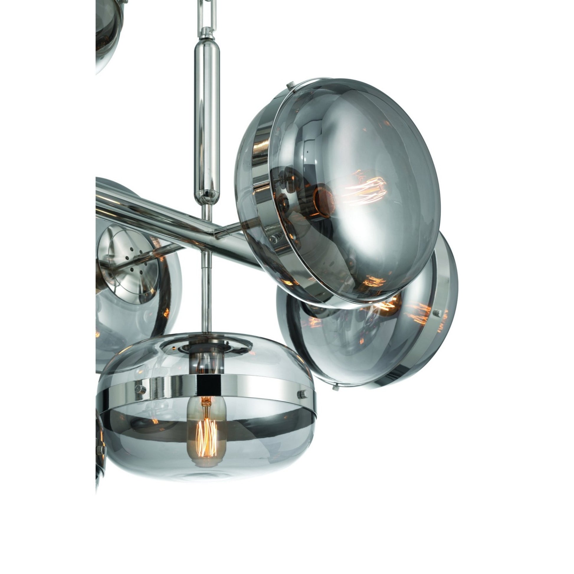 Nottingham 10-Light 54" Chandelier, Polished Nickel Finish - Bees Lighting