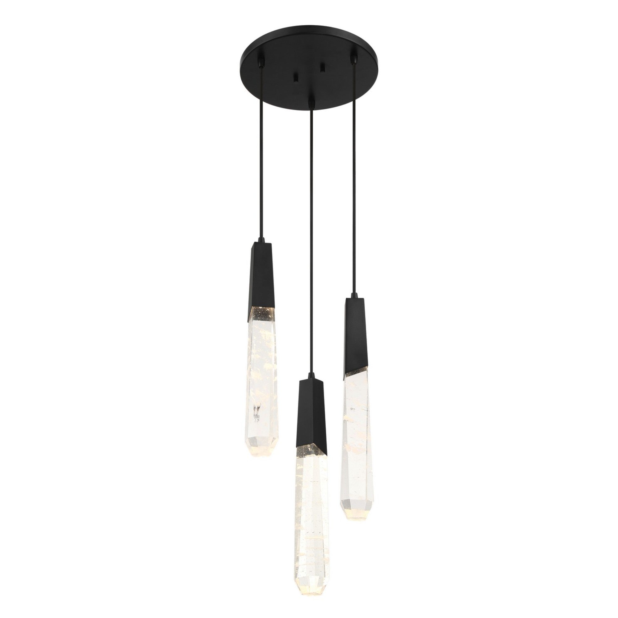 Drifting Droplets 18" 3-Light LED Pendant, Coal Finish - Bees Lighting