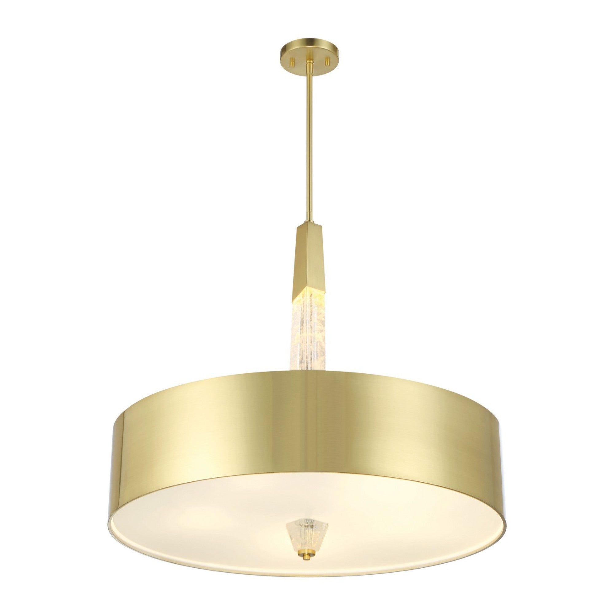 Drifting Droplets 28" LED Pendant, Brushed Brass Finish - Bees Lighting