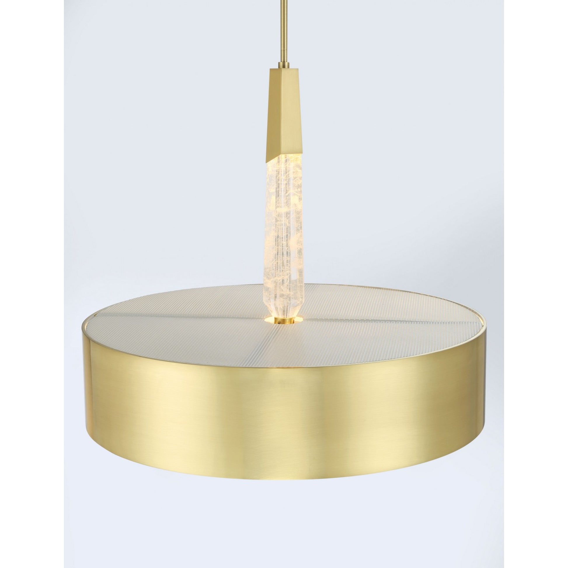 Drifting Droplets 28" LED Pendant, Brushed Brass Finish - Bees Lighting