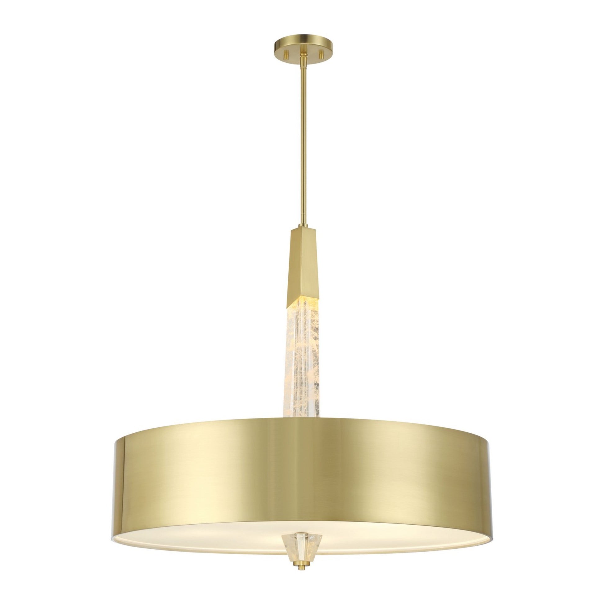 Drifting Droplets 28" LED Pendant, Brushed Brass Finish - Bees Lighting