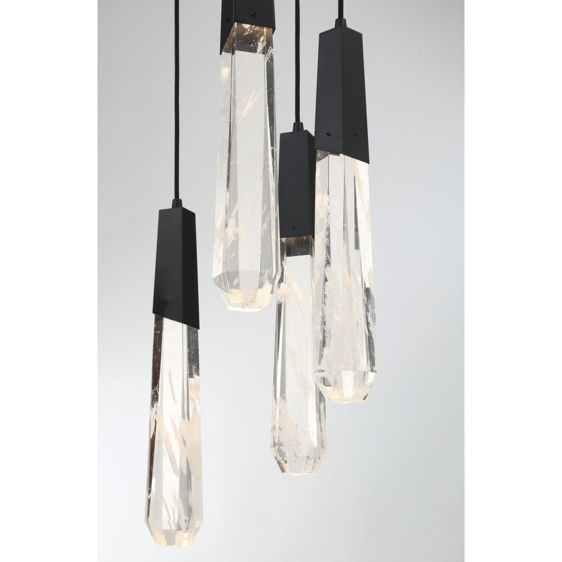 Drifting Droplets 20" 7-Light LED Pendant, Coal Finish - Bees Lighting