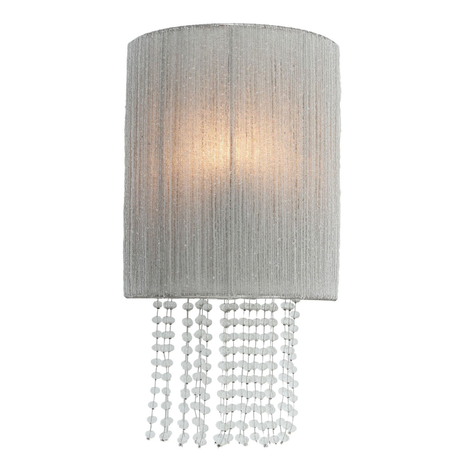 Crystal Reign 19" Wall Sconce, Polished Nickel Finish - Bees Lighting
