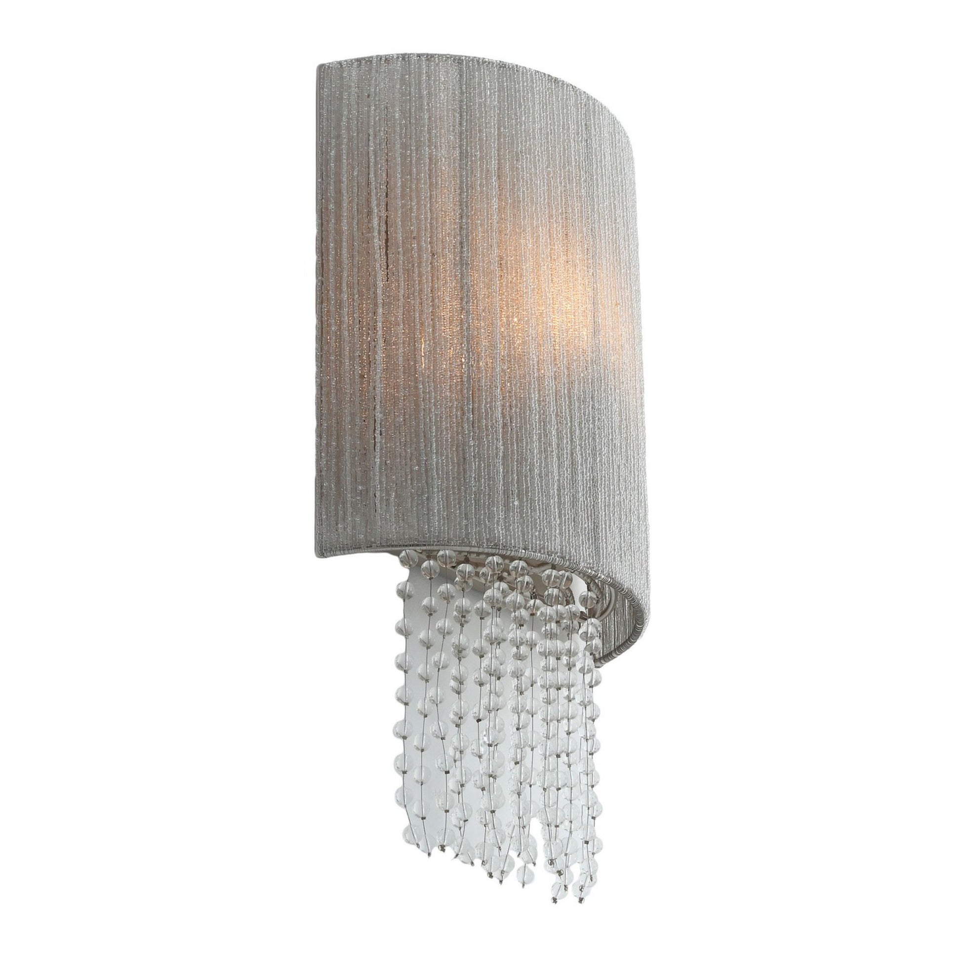 Crystal Reign 19" Wall Sconce, Polished Nickel Finish - Bees Lighting