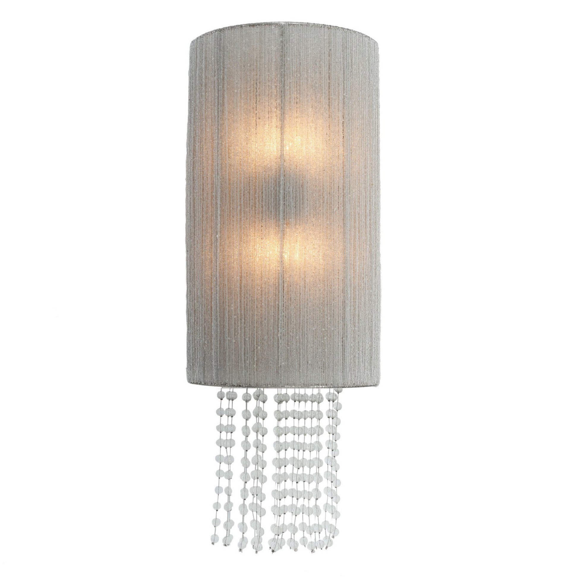 Crystal Reign 26" 2-Light Wall Sconce, Polished Nickel Finish - Bees Lighting